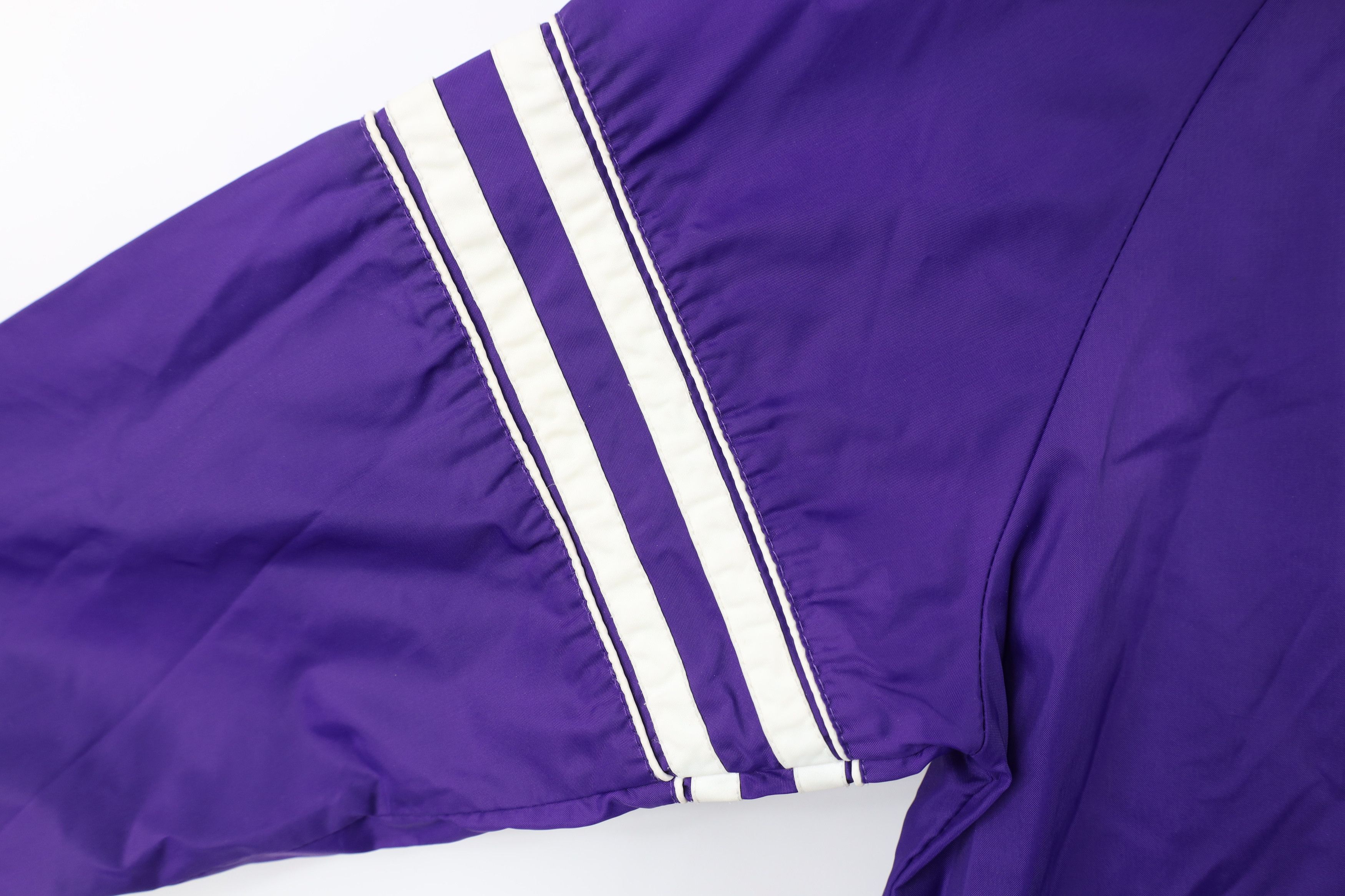 Asics × Vintage Vintage 80s 90s Asics Logo Striped Hooded Windbreaker Jacket Size US M / EU 48-50 / 2 - 7 Thumbnail