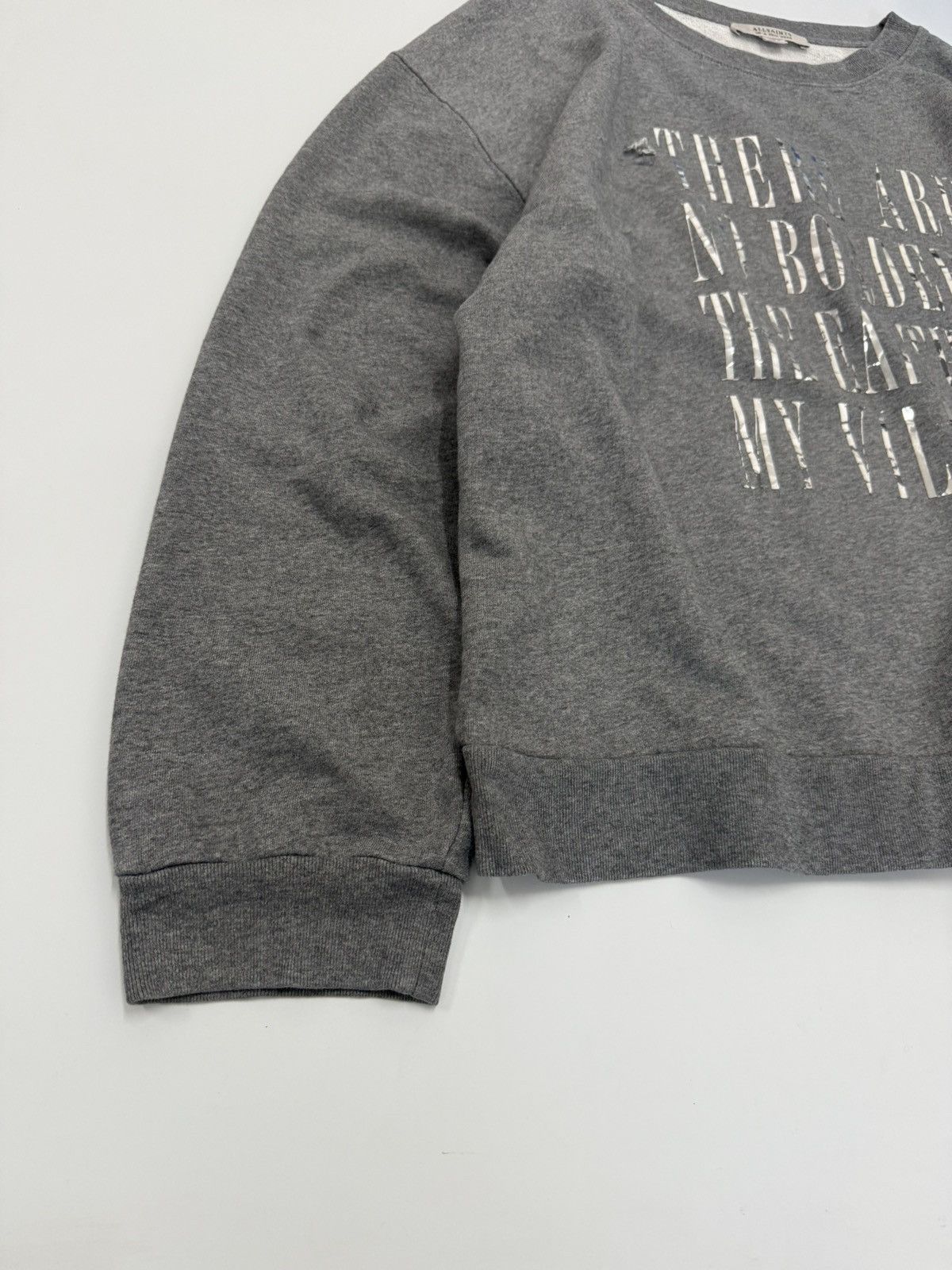 Allsaints 🔥 Distressed ALLSAINTS Freedom Iona Graphic Sweatshirt -170 Size M / US 6-8 / IT 42-44 - 4 Thumbnail