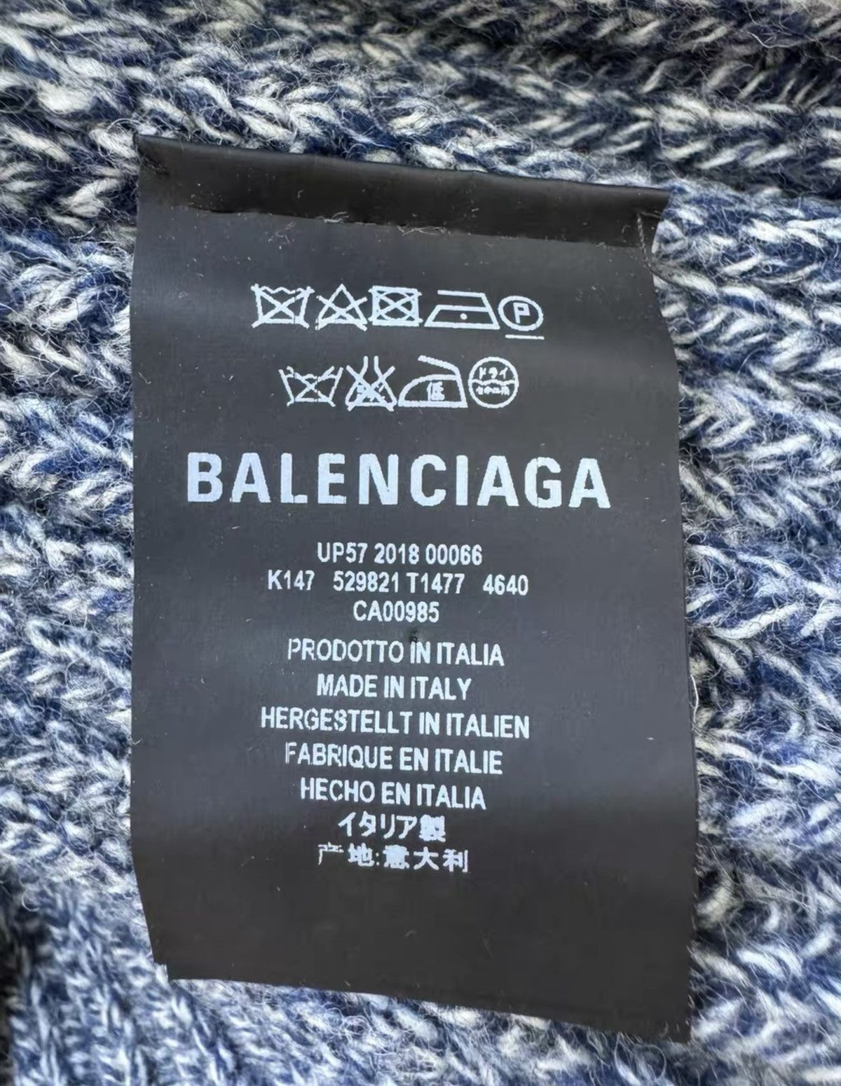 Balenciaga BALENCIAGA High-Neck Wool Sweater FallWinter 2018 Collection Size US L / EU 52-54 / 3 - 4 Thumbnail