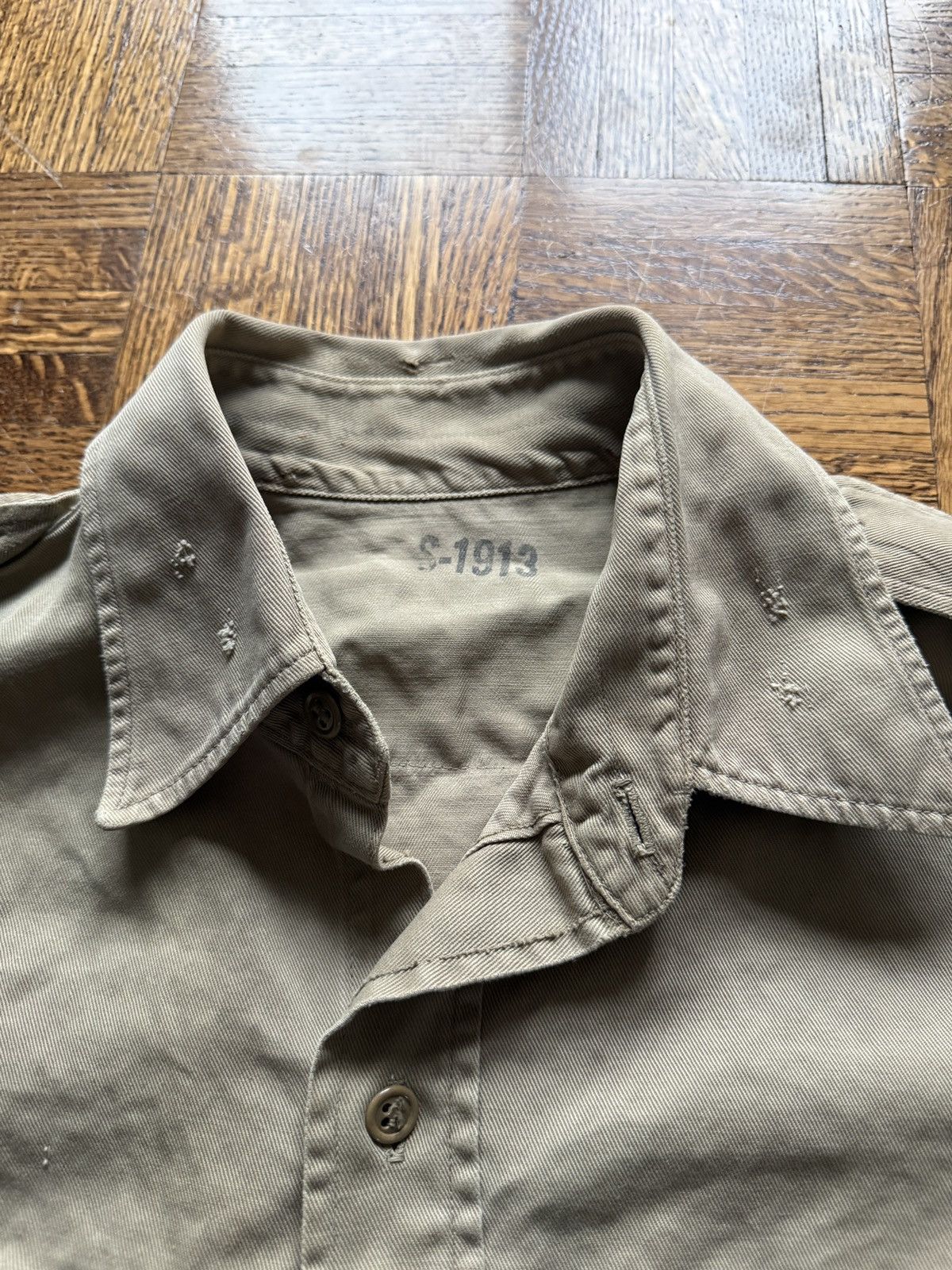 Vintage Vintage 50s Military Army Officers Button Up Shirt Size US L / EU 52-54 / 3 - 4 Thumbnail