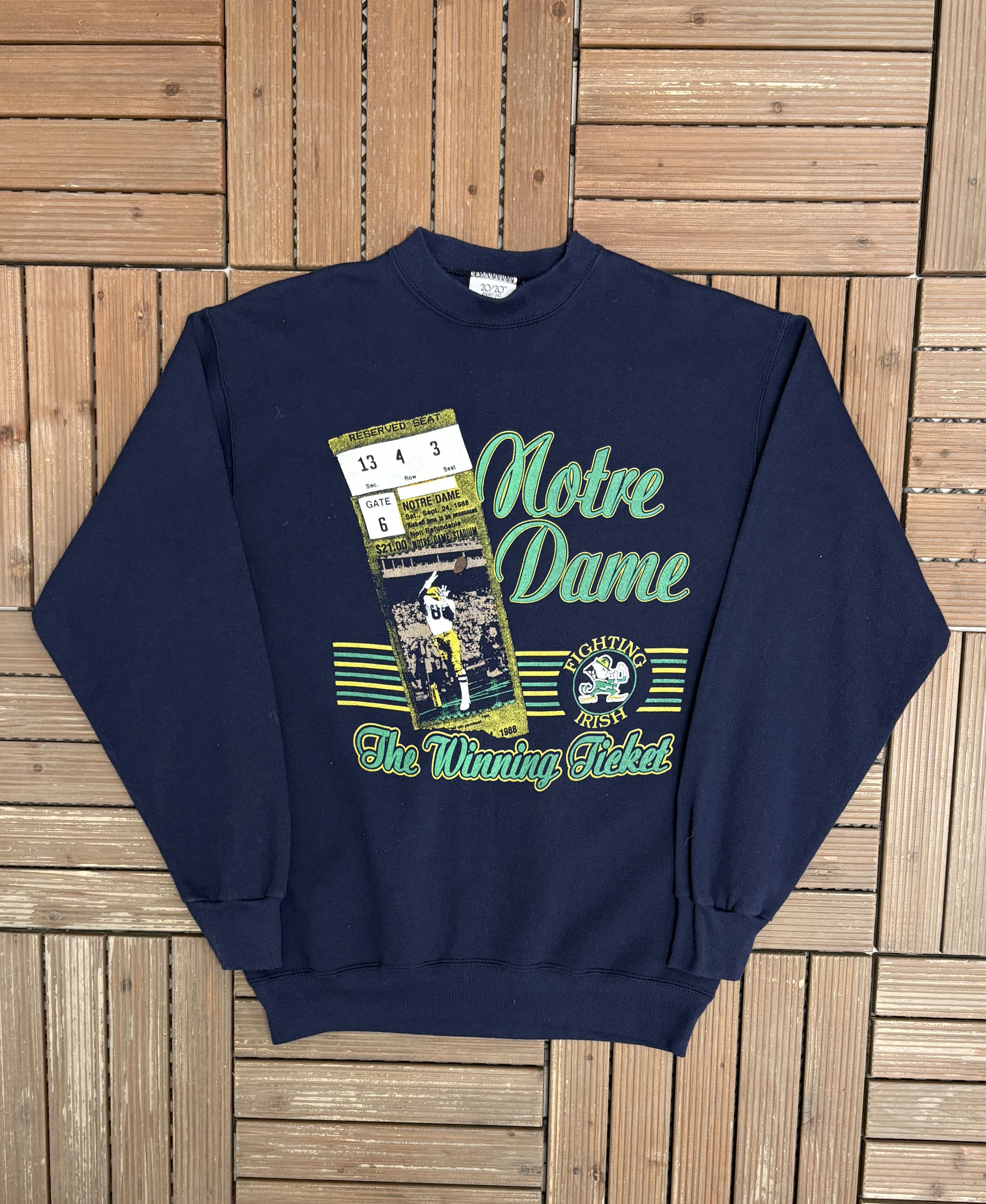 Vintage Notre Dame Fighting Irish Football Vintage Crewneck Sweater Size US L / EU 52-54 / 3 - 1 Thumbnail