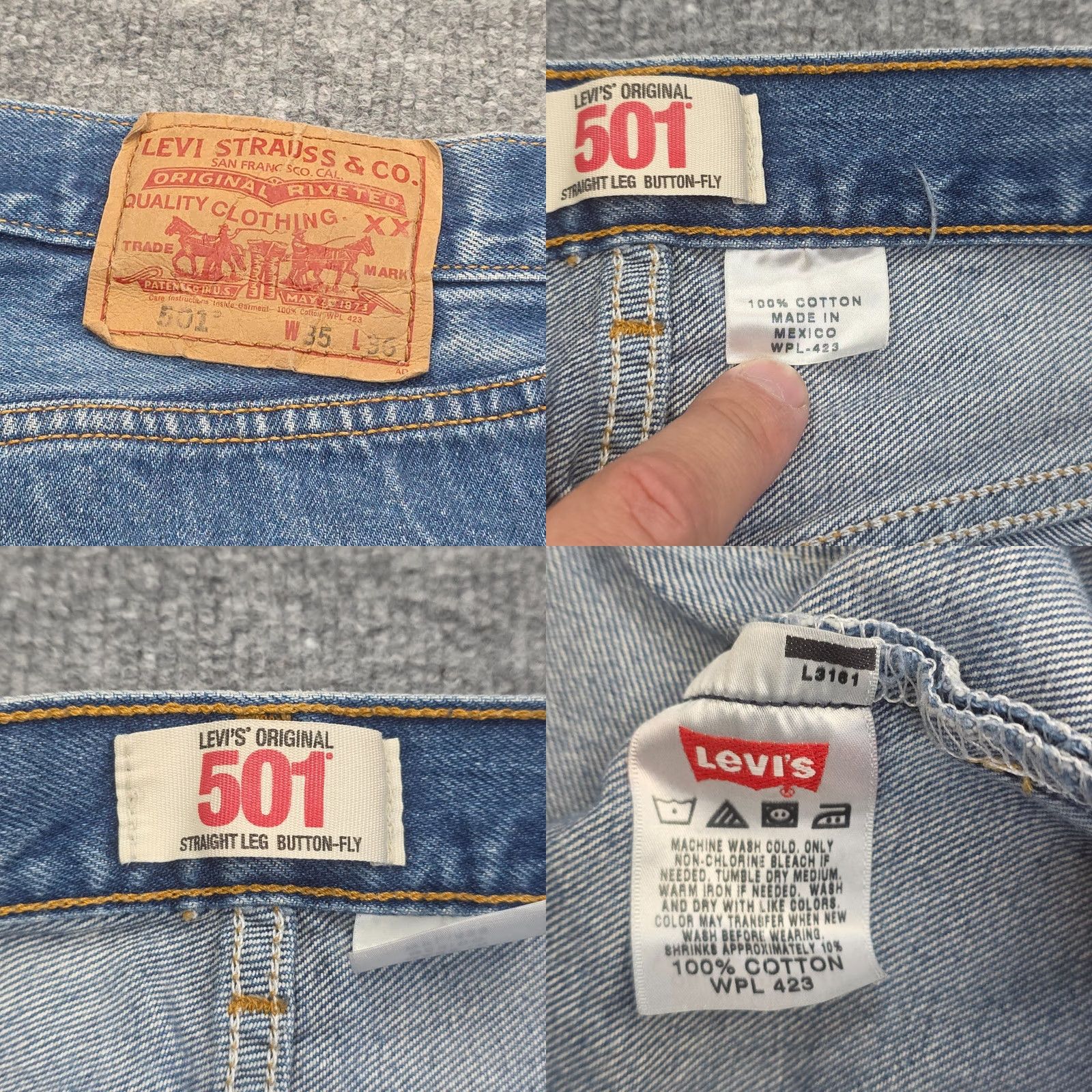 Levi's VINTAGE Levi’s 501 Jeans Mens 32 Blue Distressed Y2K Size US 32 / EU 48 - 8 Thumbnail