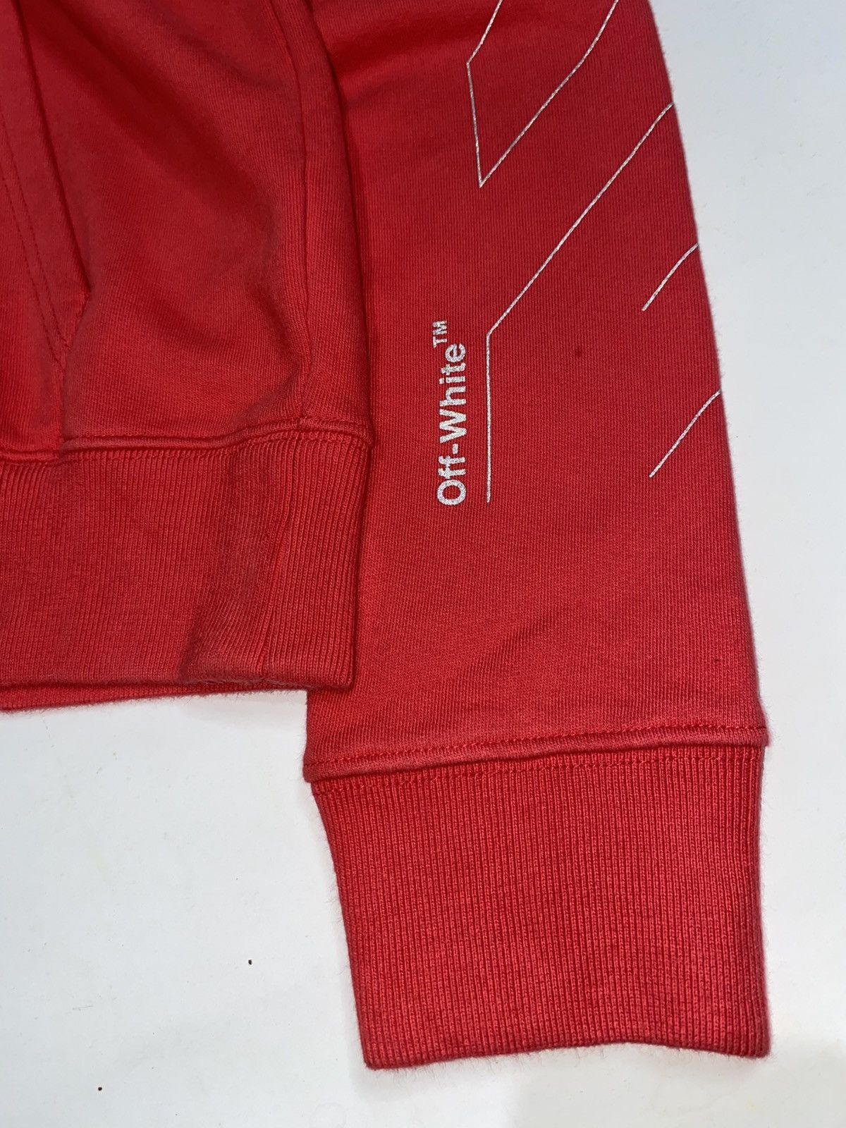 Off-White OFF WHITE FW 19/20 DIAG UNFINISHED SLIM HOODIE Size US S / EU 44-46 / 1 - 7 Thumbnail