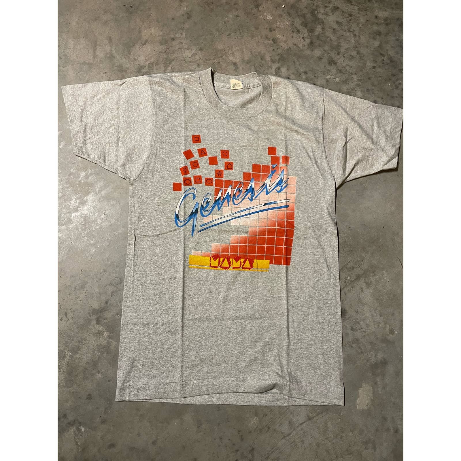 image of Screen Stars Vintage Deadstock Genesis 1983 Mama Concert Tour T-Shirt in Grey, Men's (Size Large)