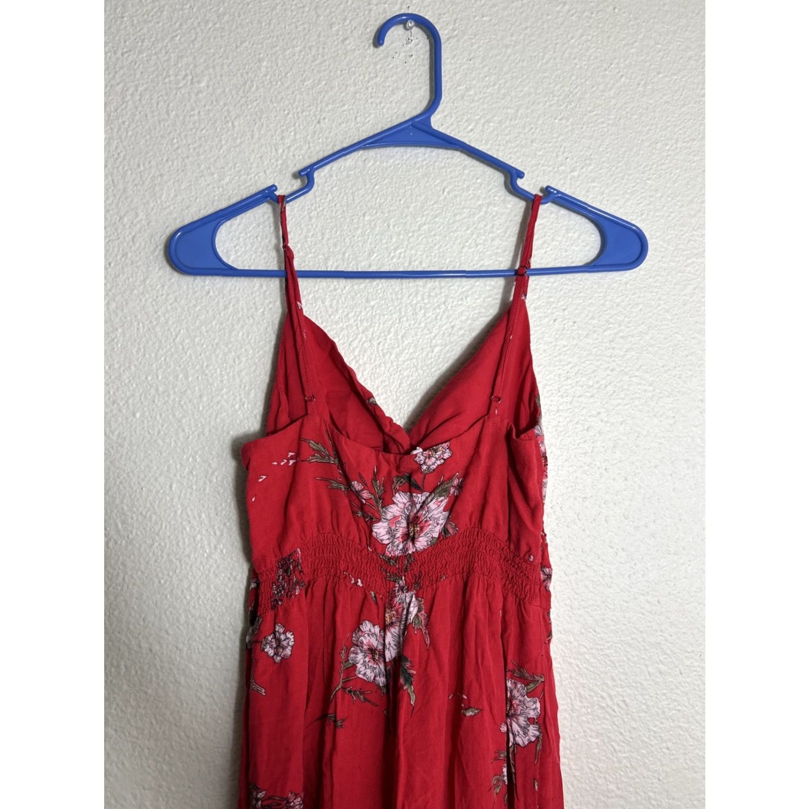 Vintage VINTAGE Lush Womens Small Twist Peekaboo Red Floral Wide Leg Jumper Size S / US 4 / IT 40 - 6 Thumbnail