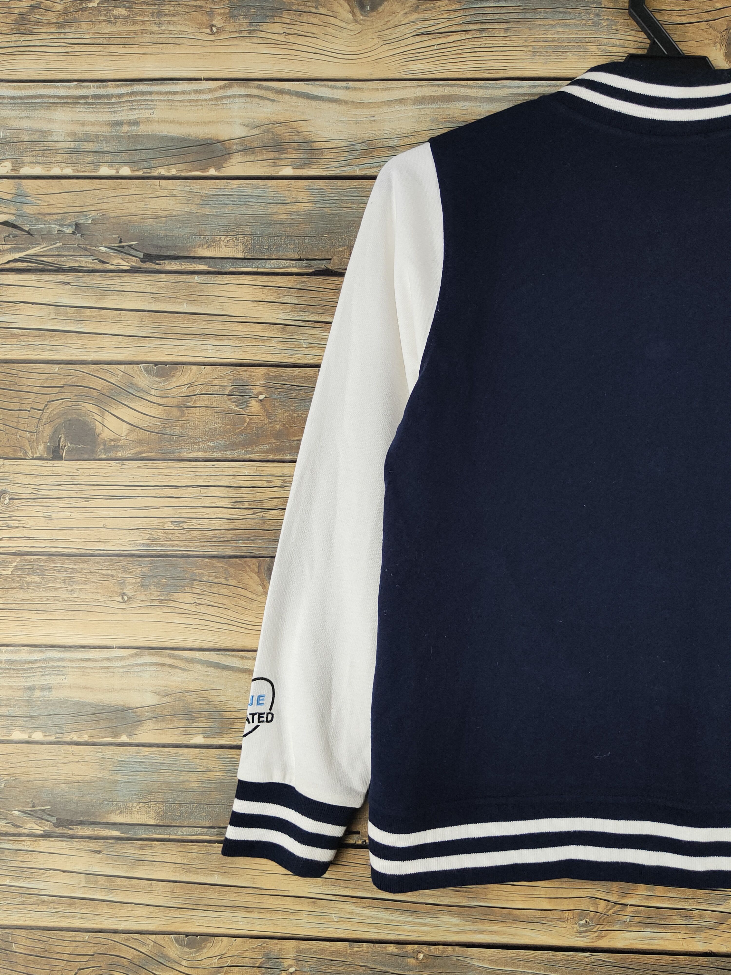 Japanese Brand DL Lovetoxic Navy White Varsity Jackets #2489 Size S / US 4 / IT 40 - 11 Thumbnail