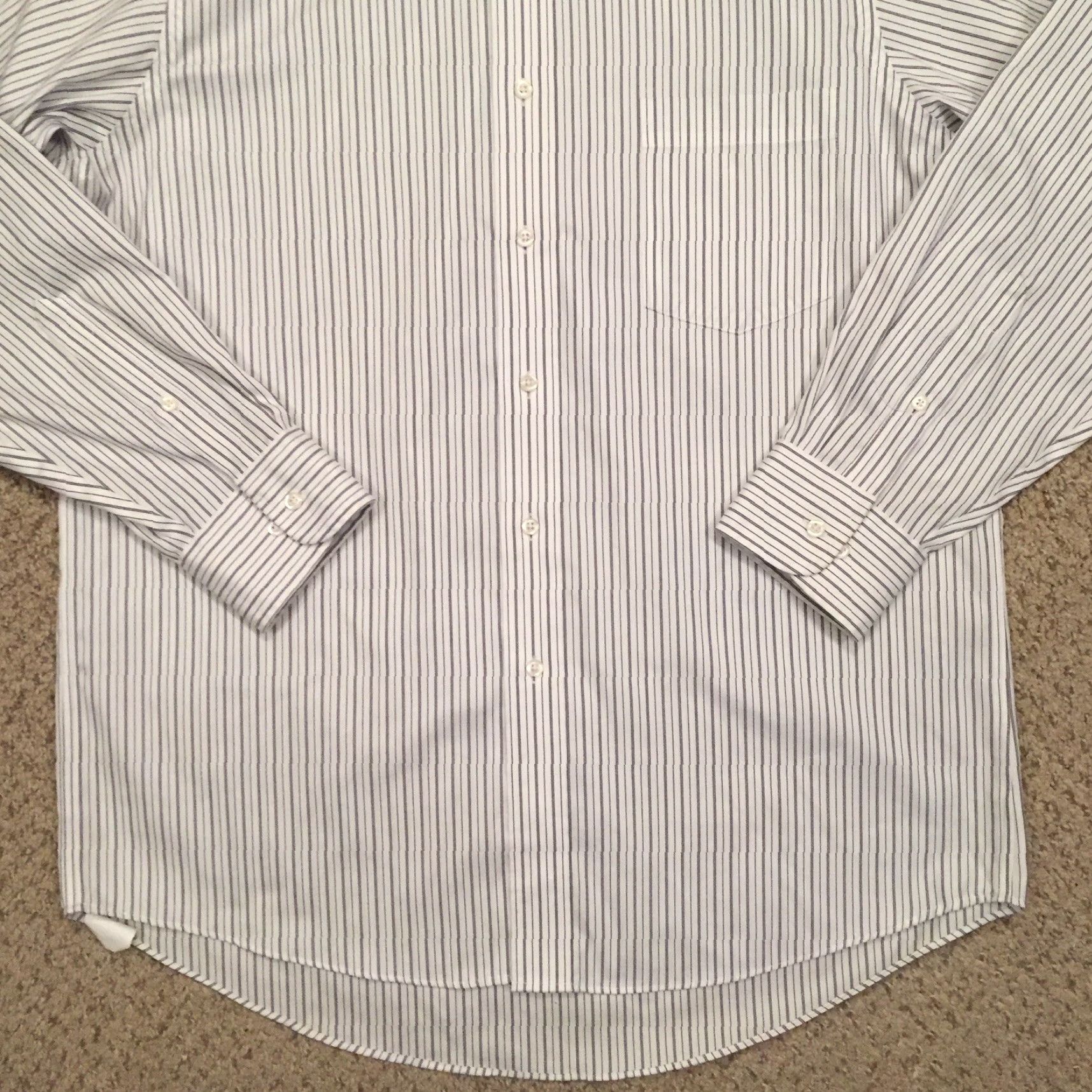Vintage Eagle Shirtmakers Shirt Mens 16 Purple Striped Long Sleeve Button-Down Shirt Size US L / EU 52-54 / 3 - 4 Thumbnail