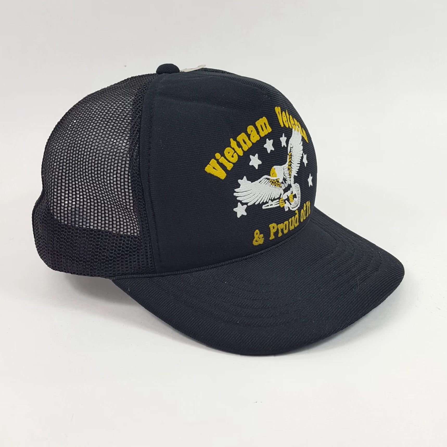 Vintage VINTAGE US ARMY Trucker Hat - Military Eagle Foam Adjustable Cap - One Size - Black - 90s/00s Era - Mens Size ONE SIZE - 4 Thumbnail