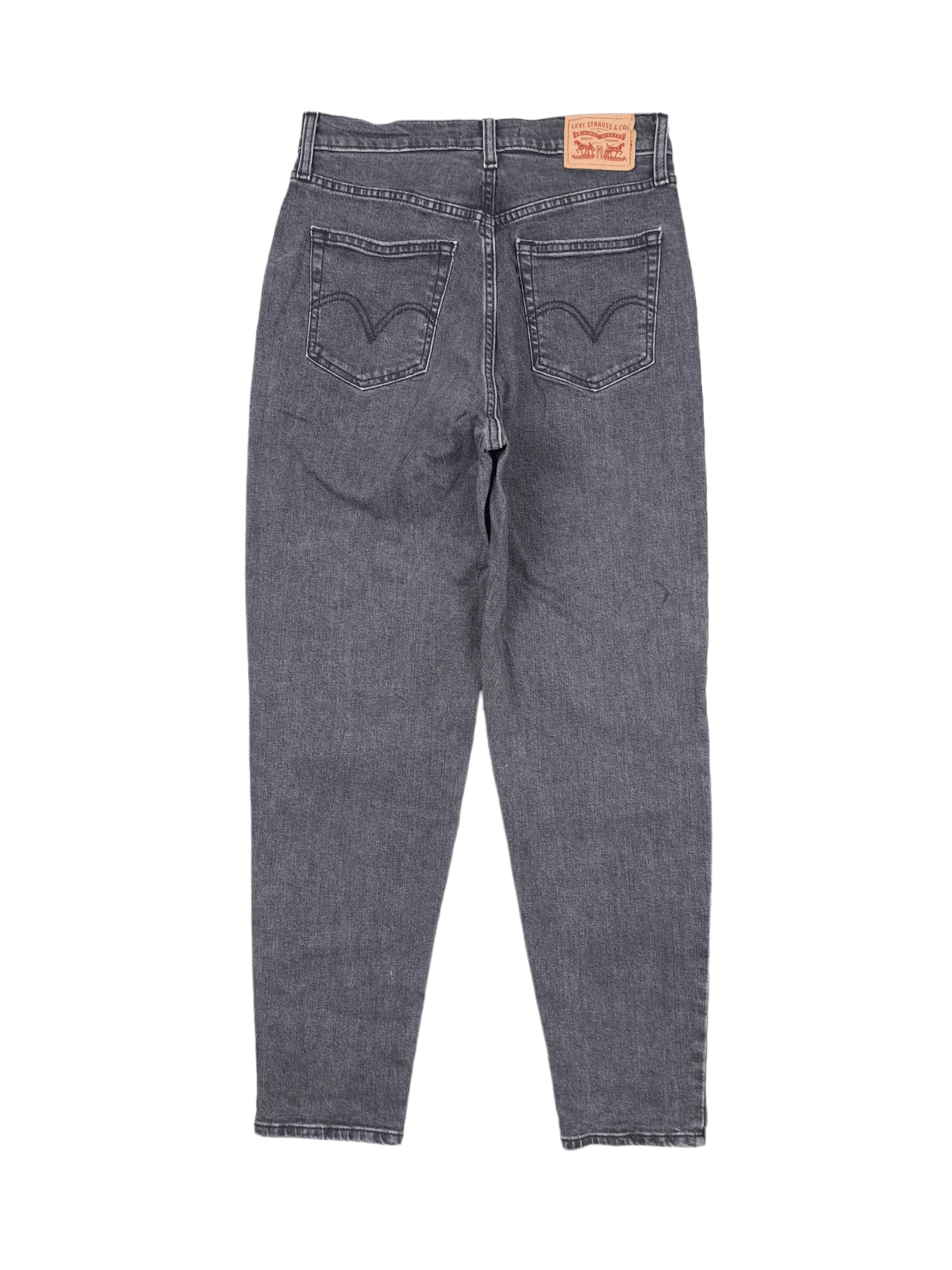 Levi's × Levi's Vintage Clothing × Vintage 💎 Levi's 28/29 High Waisted Mom Jeans Dark Grey Denim Size 28" / US 6 / IT 42 - 2 Thumbnail