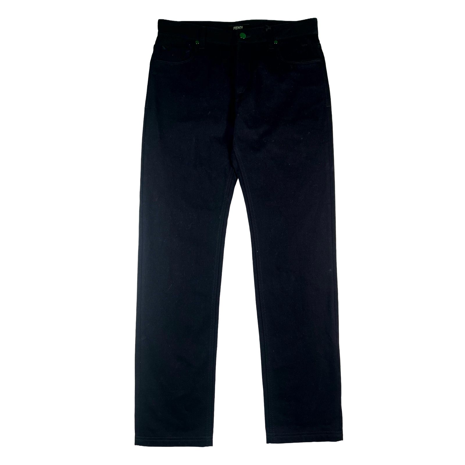 Fendi Fendi Pocket Embroidery Logo Black Jeans Size US 33 - 1 Thumbnail