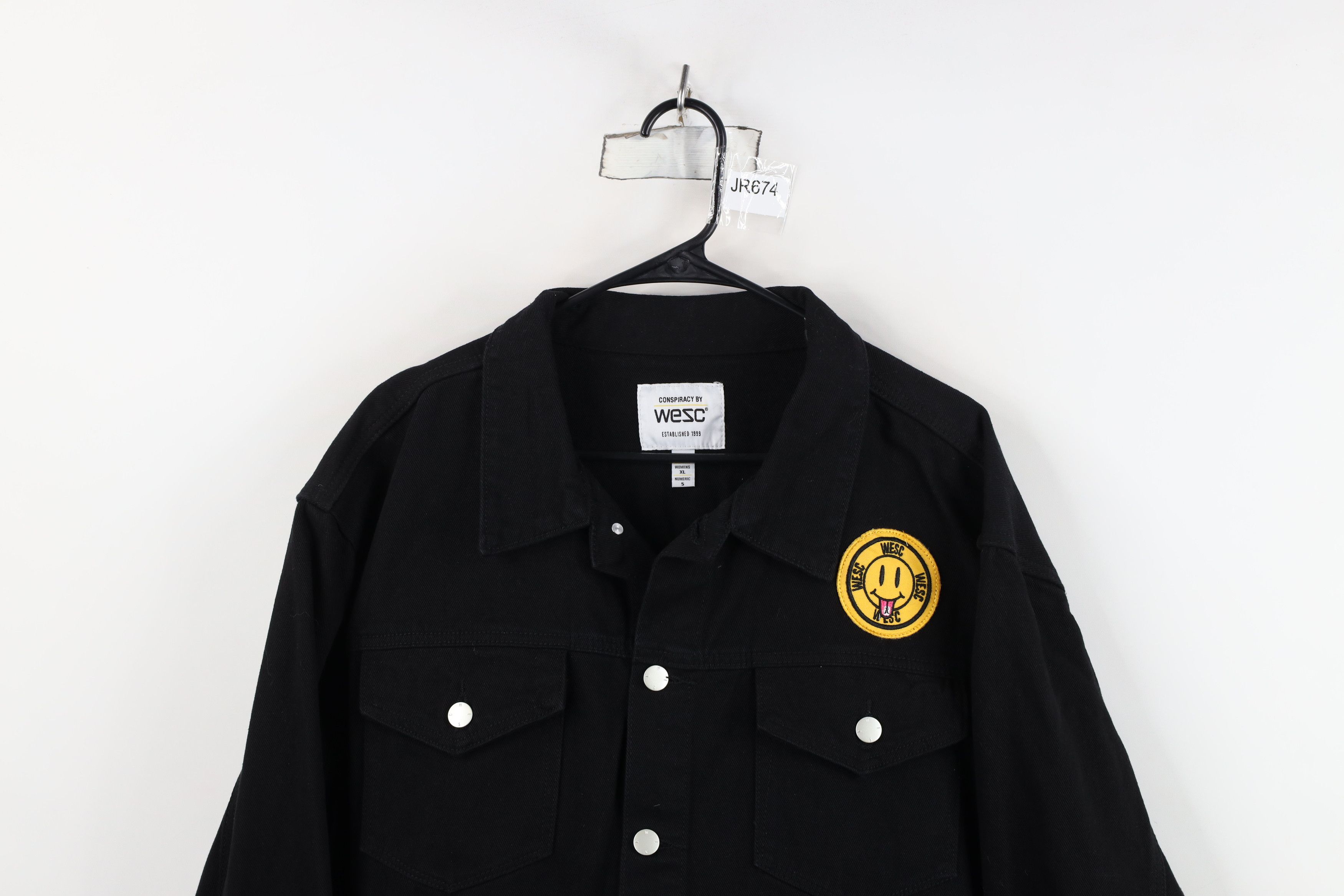 WeSC WESC Streetwear Happiness Smiley Face Denim Trucker Jacket Size US L / EU 52-54 / 3 - 2 Thumbnail