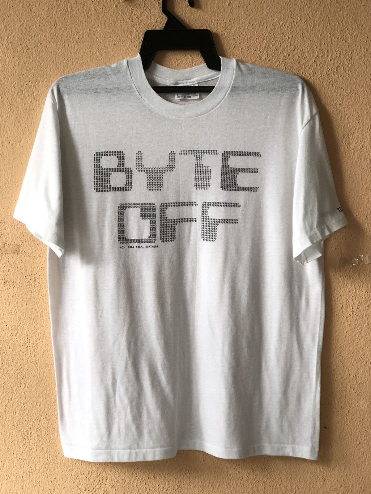 Vintage 80s 📍Paperthin BYTE OFF Techi Software Tee Size US L / EU 52-54 / 3 - 2 Thumbnail