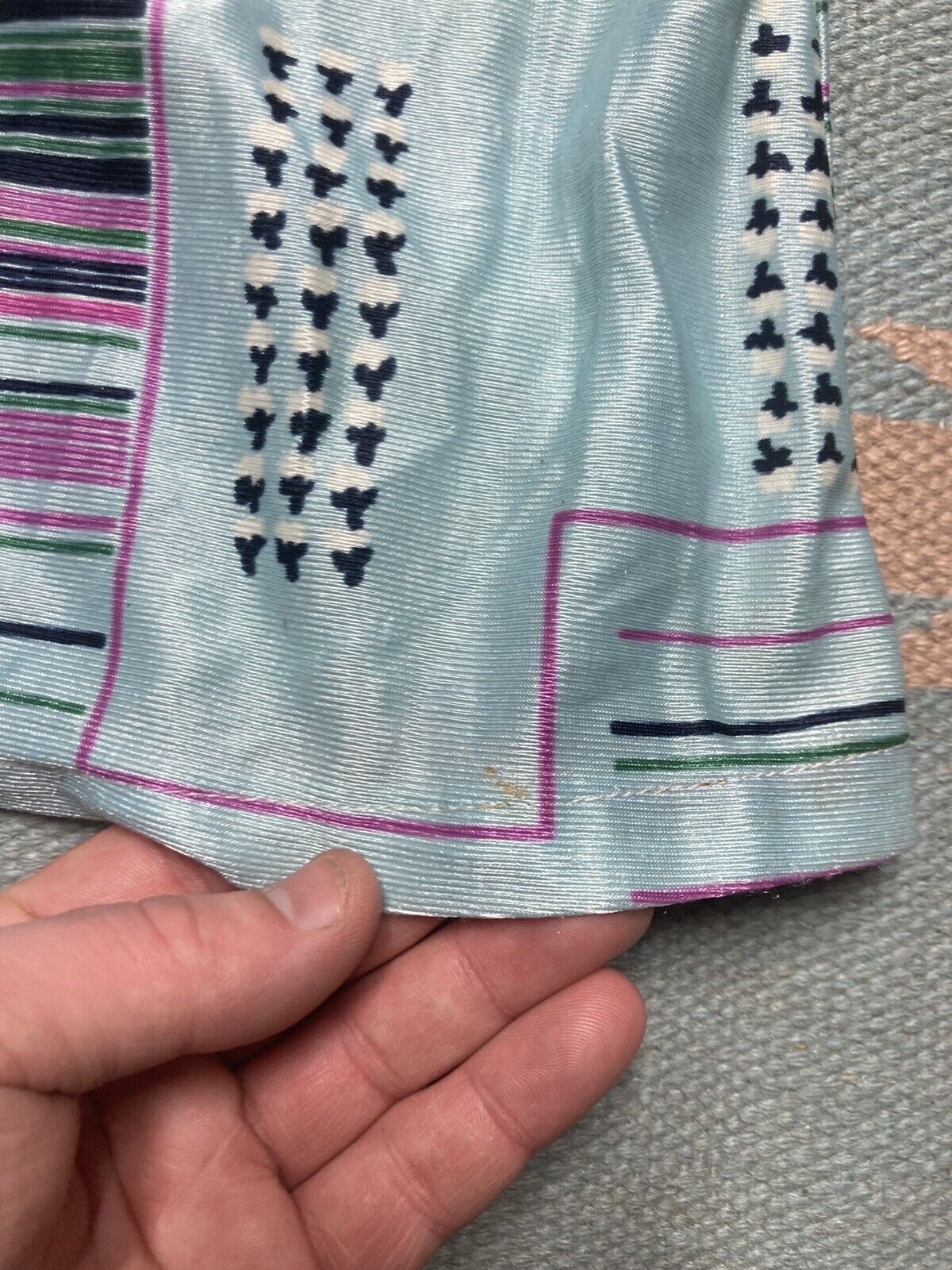 Vintage 70s disco shirt dagger collar psychedelic pattern mod small Size US S / EU 44-46 / 1 - 9 Thumbnail
