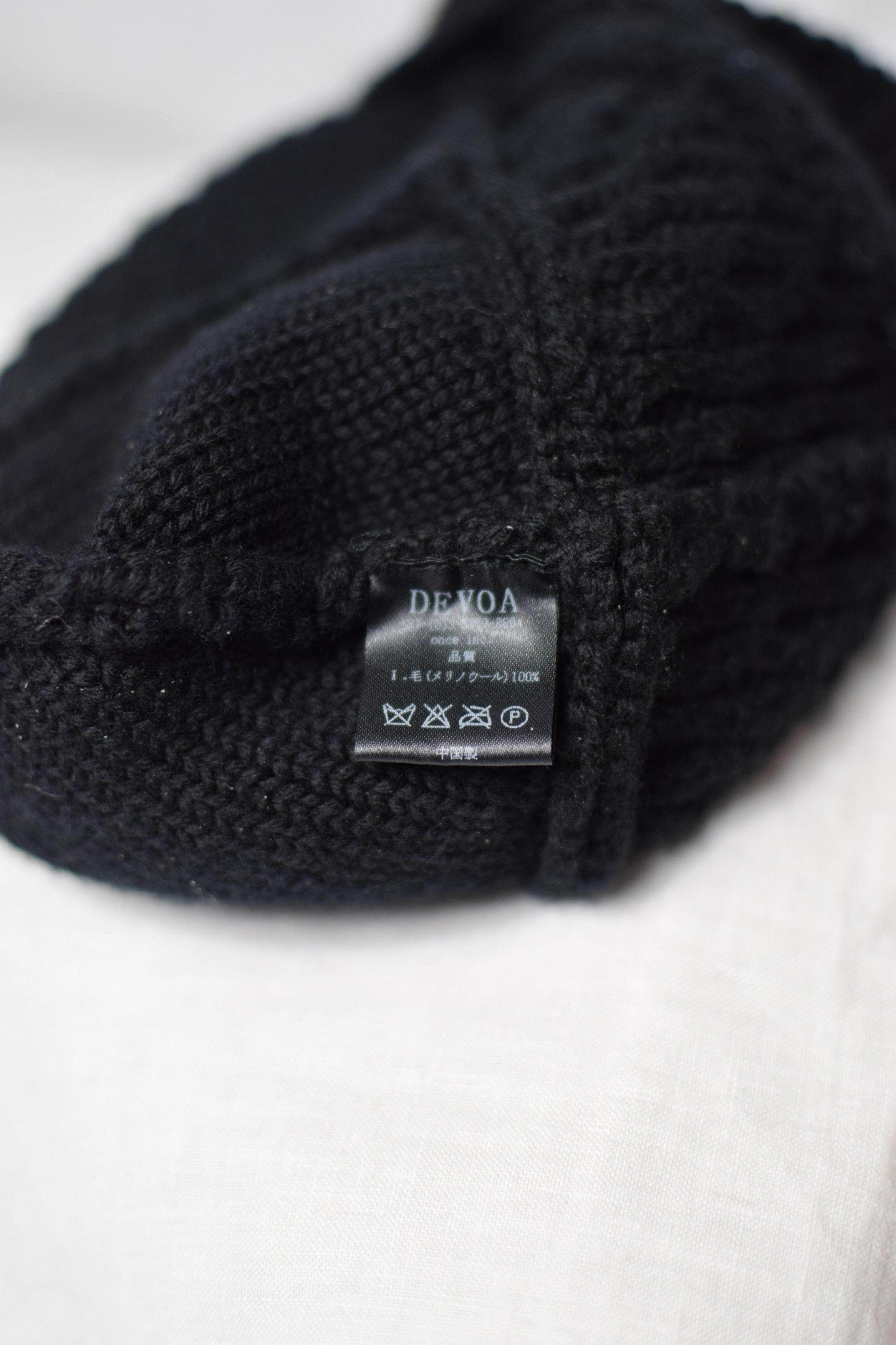 Devoa Devoa Merino Wool Knit Cap - TK-KC15 Size ONE SIZE - 5 Thumbnail