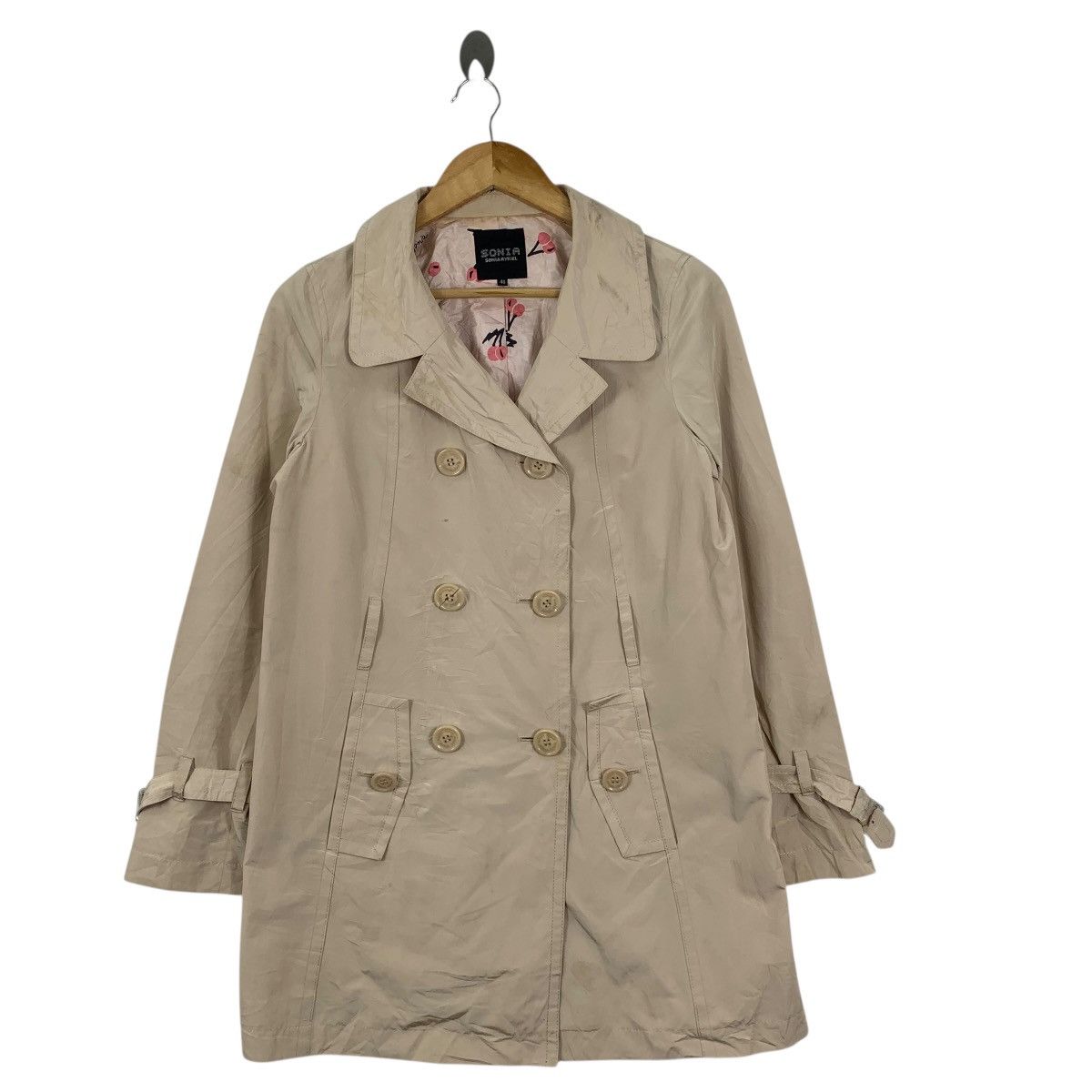 Sonia Rykiel Vintage SONIA RYKIEL PARIS Cherry Peacoat Trench Coat Jacket Size M / US 6-8 / IT 42-44 - 4 Thumbnail