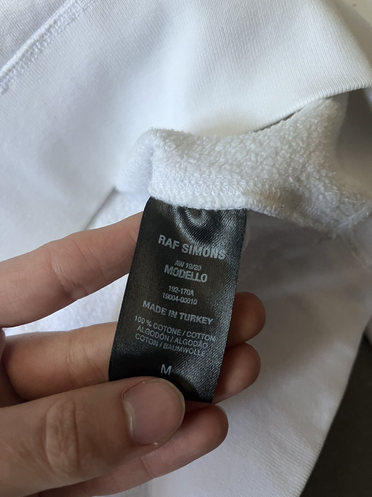Raf Simons Raf Simons AW 19/20 white polo sweatshirt Size US M / EU 48-50 / 2 - 12 Thumbnail