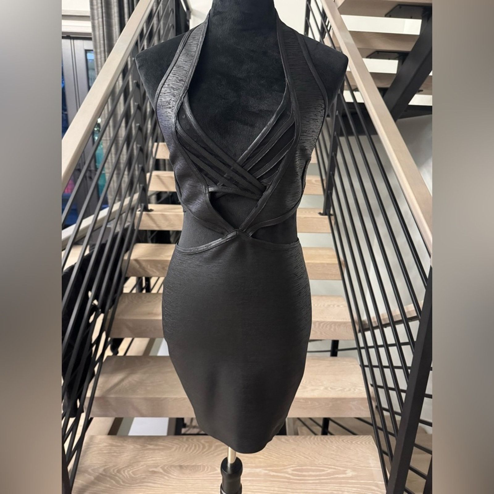Other Elegant Black Halter Leather Like Dress size S Size S / US 4 / IT 40 - 7 Thumbnail