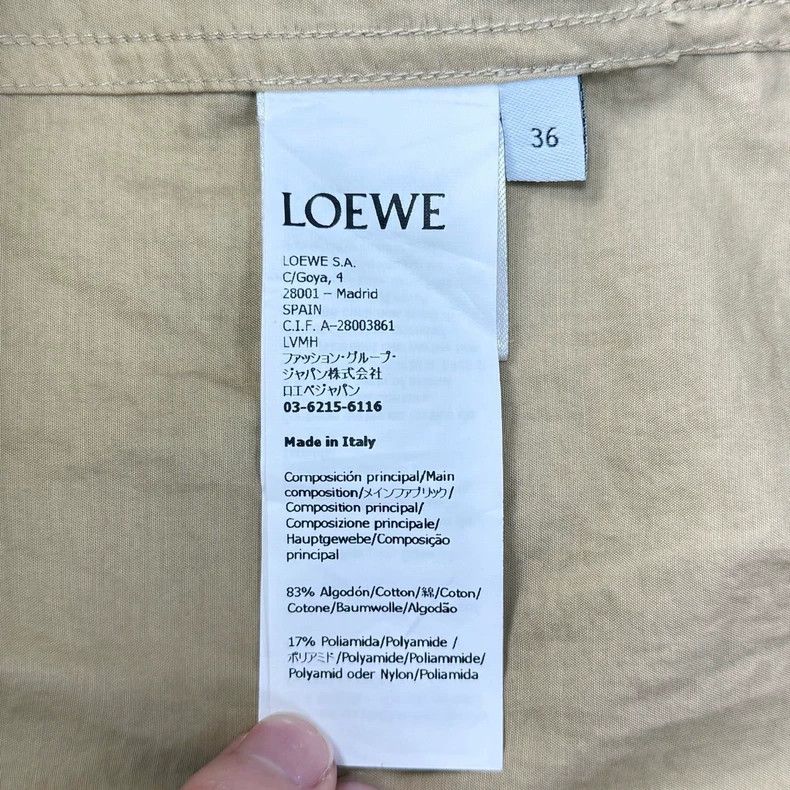 Loewe loewe Khaki leather logo shirt 2506-Nextarrow Size US S / EU 44-46 / 1 - 6 Thumbnail