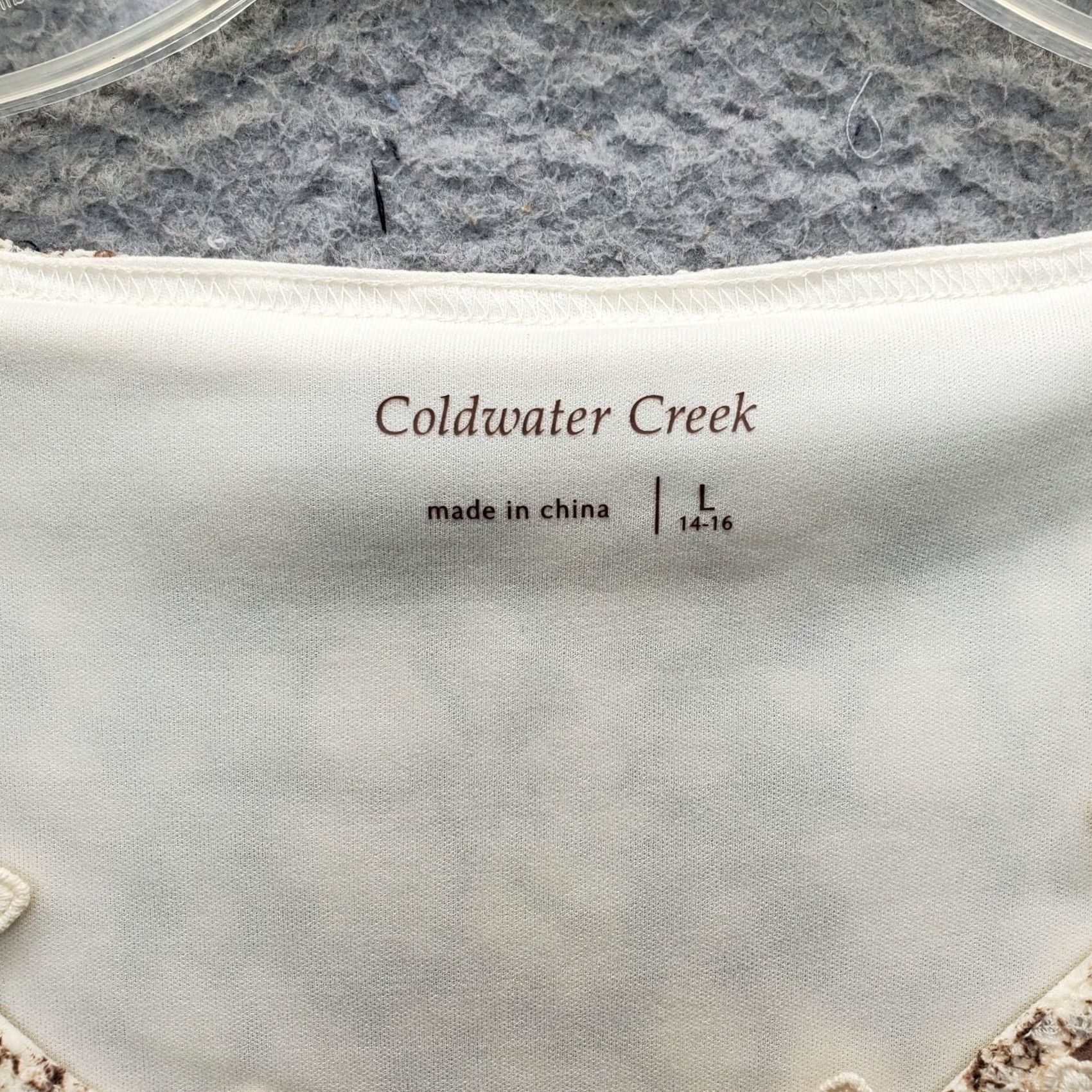Coldwater Creek Coldwater Creek Blouse Womens L Multicolor Lace Floral Long Sleeve Pullover Shirt Size L / US 10 / IT 46 - 3 Thumbnail
