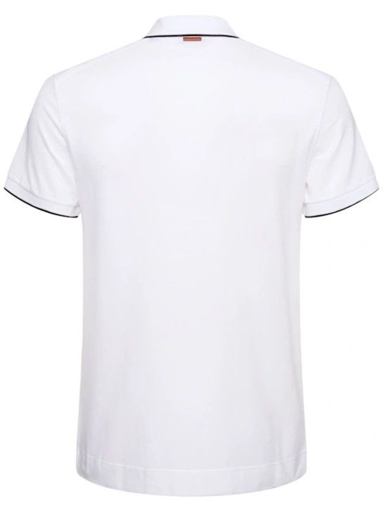 Z Zegna o1lsvrm0525 Short Sleeve Polo in White Size US XL / EU 56 / 4 - 2 Thumbnail
