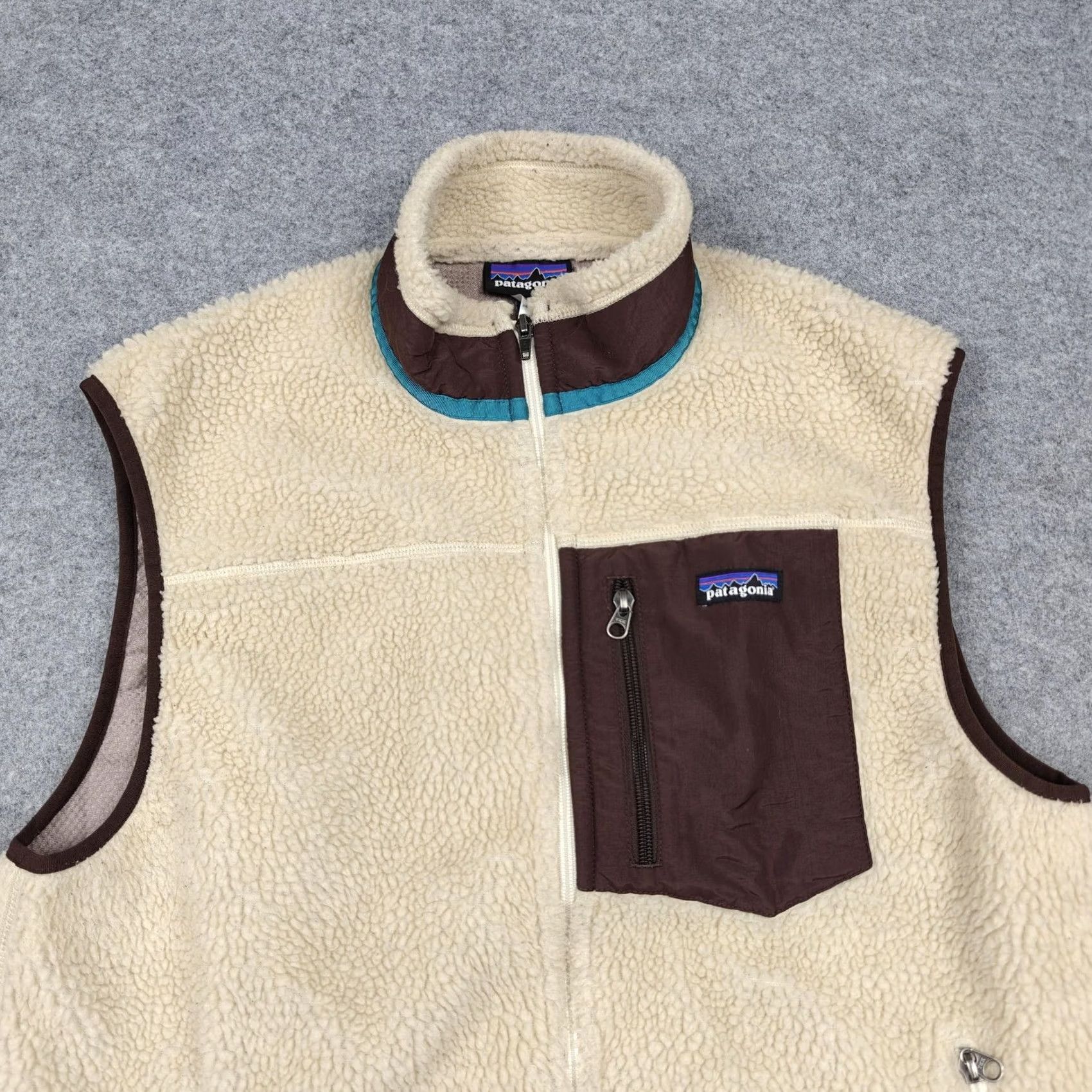 Patagonia VINTAGE Patagonia Vest Mens Large White Retro-X Fleece Full Zip Pockets Outdoor Lined Size US L / EU 52-54 / 3 - 2 Thumbnail