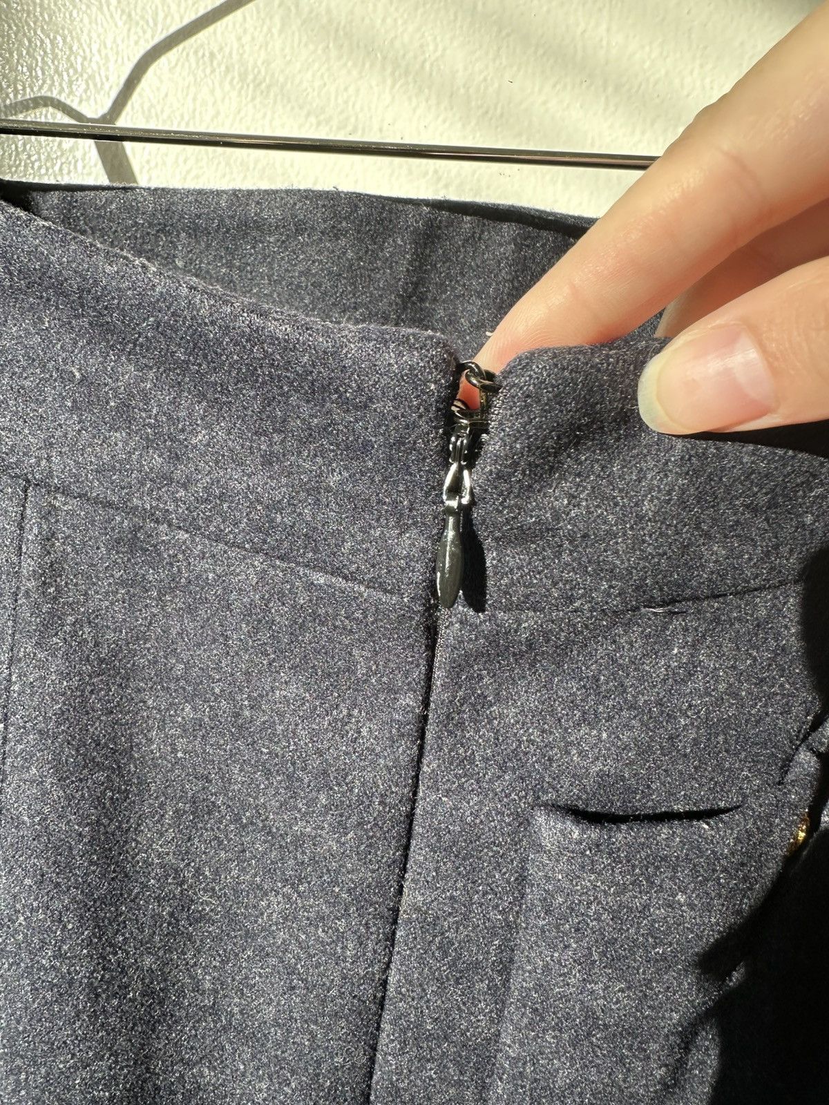 Chanel Chanel Boutique Pleated Navy Wool Skirt Size 25 Size 25" / US 0 / IT 36 - 5 Thumbnail
