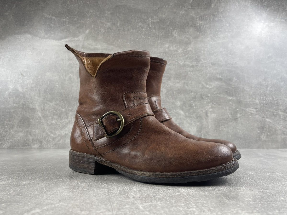 Fiorentini + Baker Fiorentini + Baker Brown Leather Buckle Mid Calf Boots Size US 5.5 / IT 35.5 - 2 Thumbnail