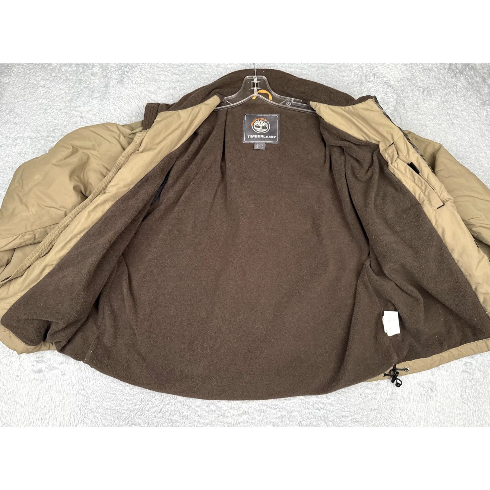 Timberland Timberland Weathergear Jacket Men XL Tan Brown Fleece Lined Full Zip Nylon Chore Size US XL / EU 56 / 4 - 2 Thumbnail