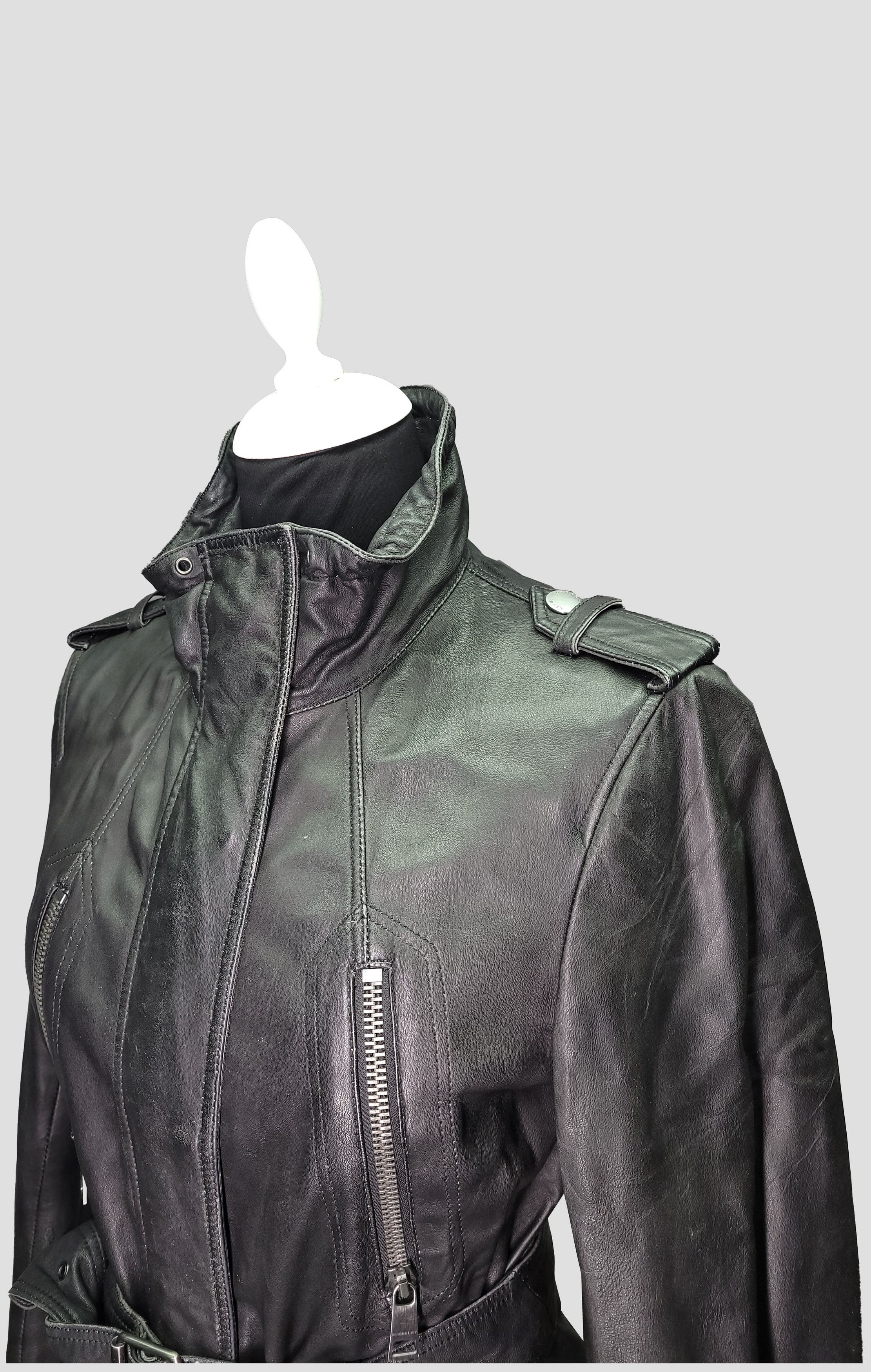Burberry Burberry Brit _ Italy _ Biker_ Lambskin _ Field Jacket Size M / US 6-8 / IT 42-44 - 5 Thumbnail