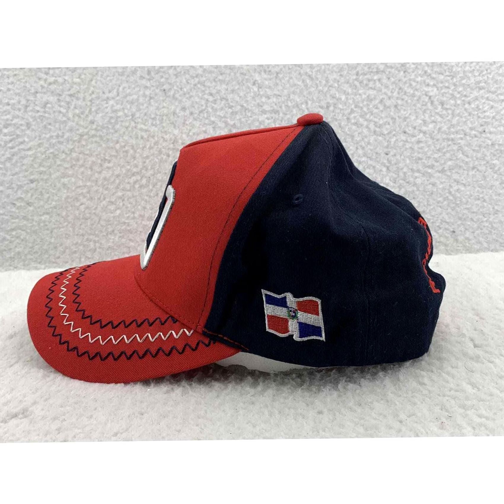 Vintage KV Sports Hat Mens Snapback OSFM Republica Dominica Flag Red Blue Size ONE SIZE - 2 Thumbnail