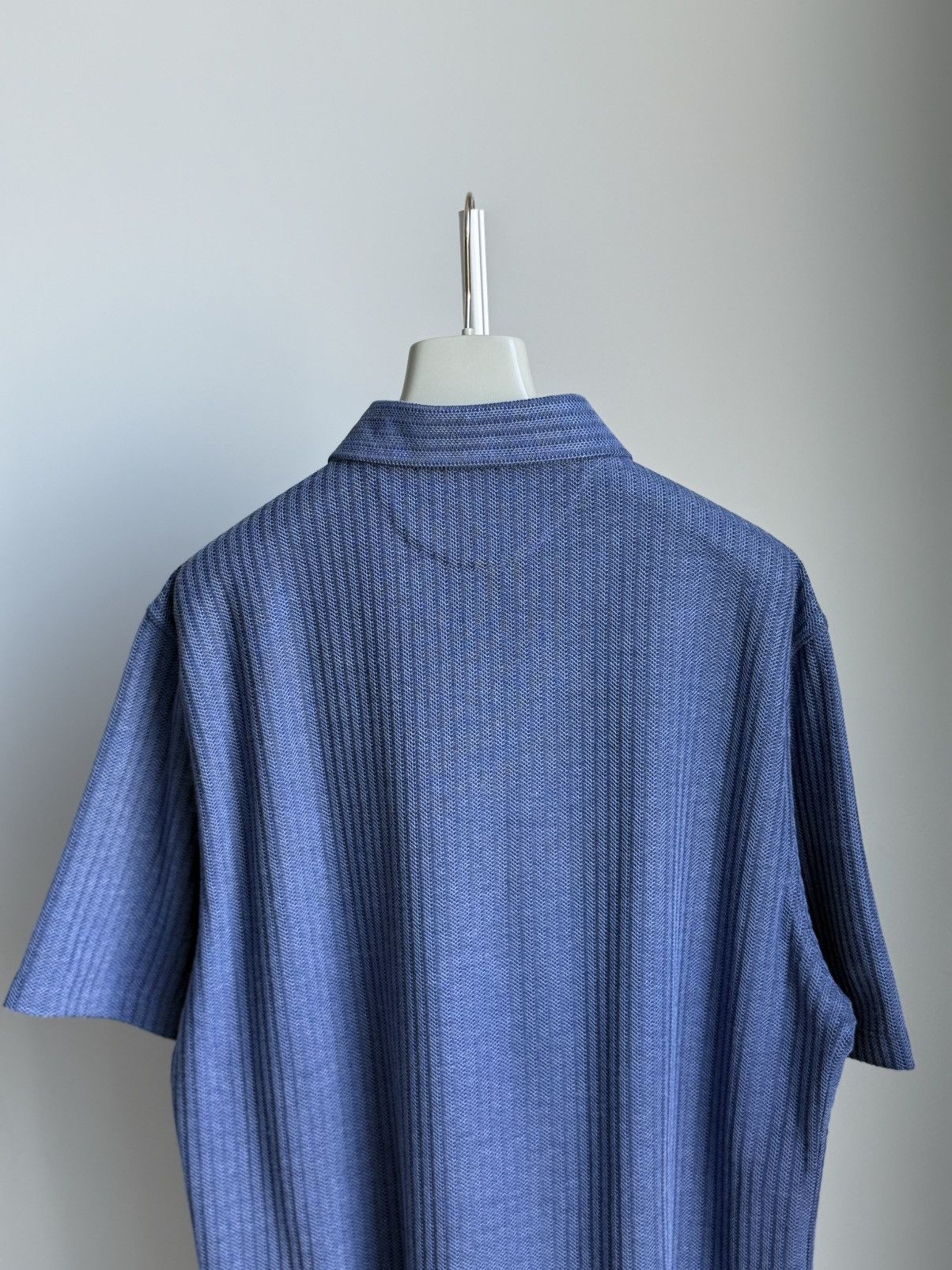 Brunello Cucinelli Brunello Cucinelli Blue Polo Tee Mens Silk / Cotton Size L Size US L / EU 52-54 / 3 - 14 Thumbnail