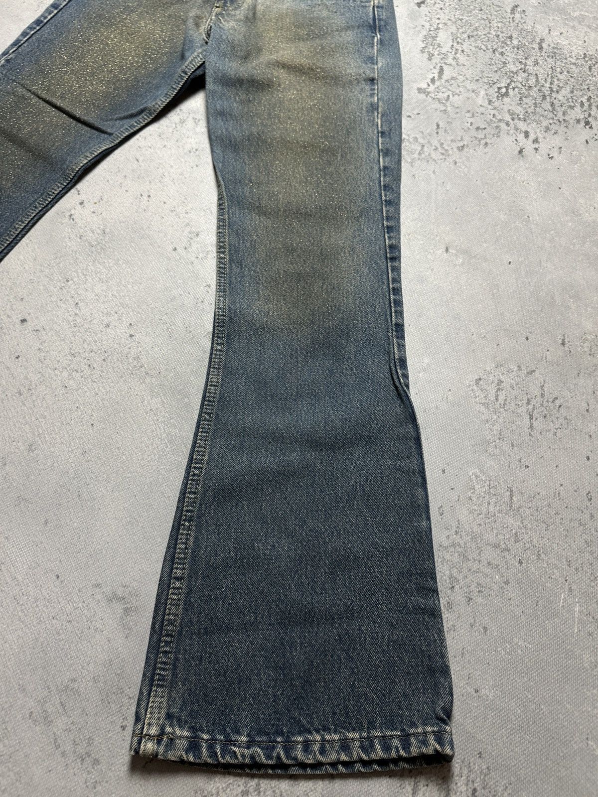 If Six Was Nine Casta & Puro Flared Denim Jeans Avant Garde Sz 28 Made In Ar Size 28" / US 6 / IT 42 - 9 Thumbnail