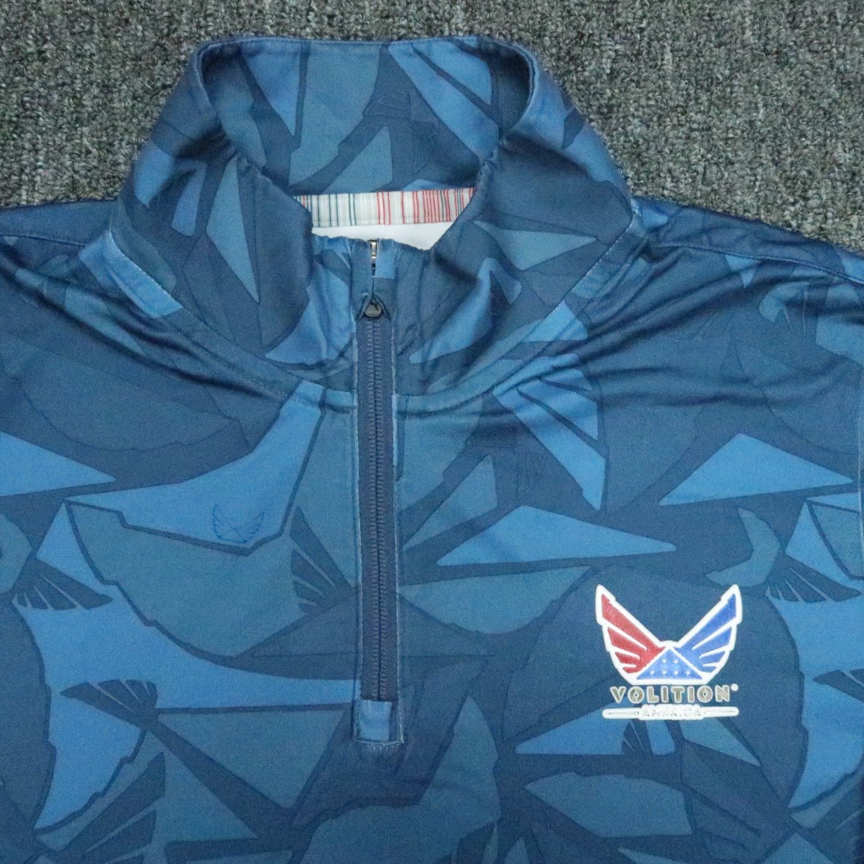 Puma Puma Pullover Mens Small Blue Volition America Performance Quarter Zip Abstract Size US S / EU 44-46 / 1 - 2 Thumbnail