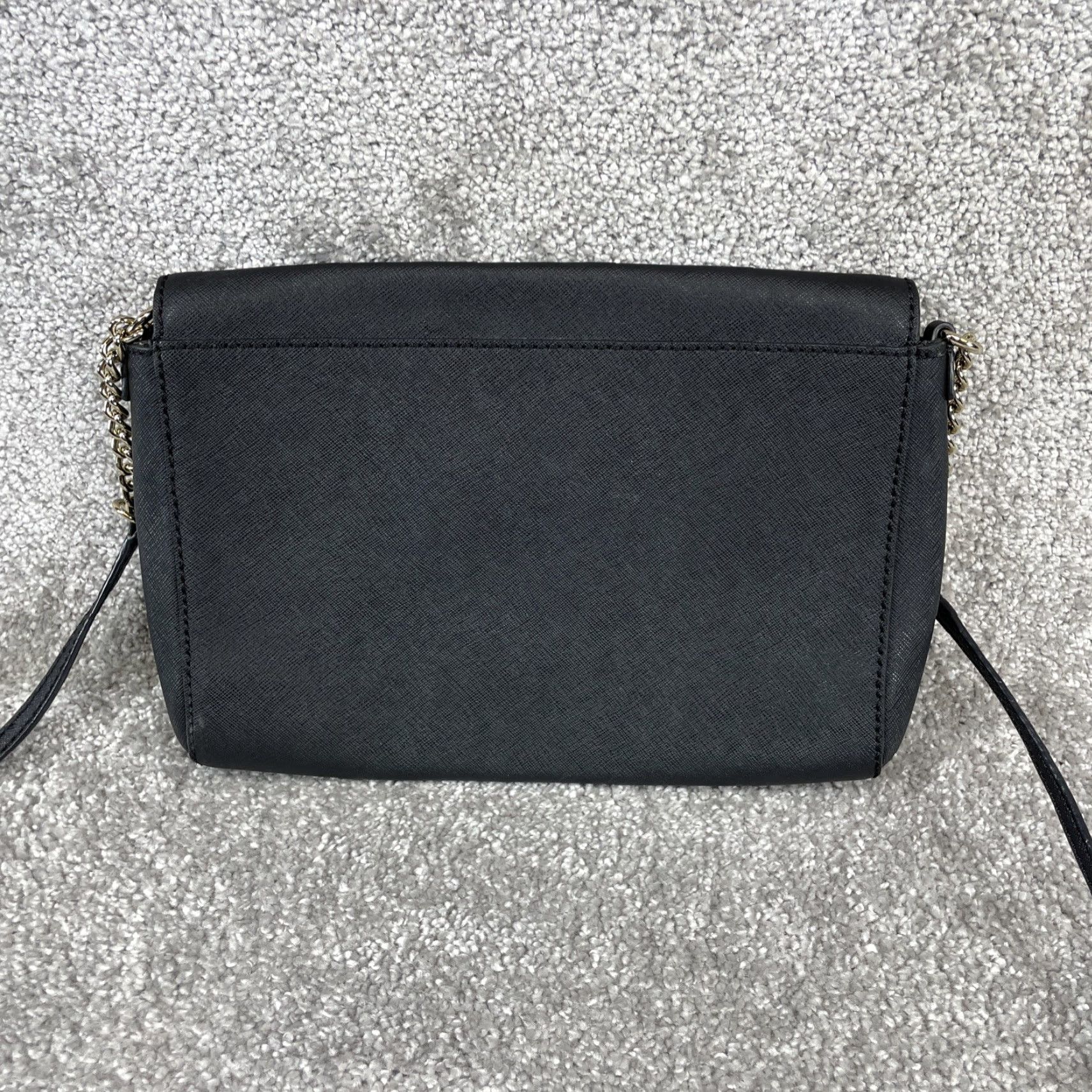 Vintage Kate Spade New York Bag Womens Medium Black Leather Inner Pocket Chain Shoulder Strap Size ONE SIZE - 4 Thumbnail