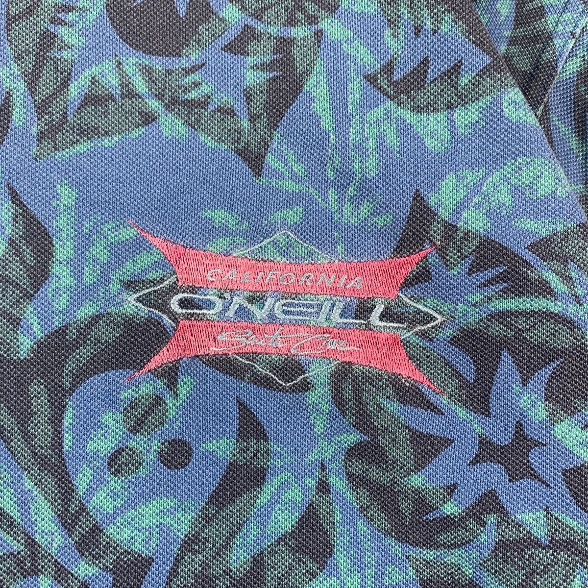 O'Neill × Vintage Vintage 90s ONEILL full flower printed Surfing polo tee Size US L / EU 52-54 / 3 - 9 Thumbnail
