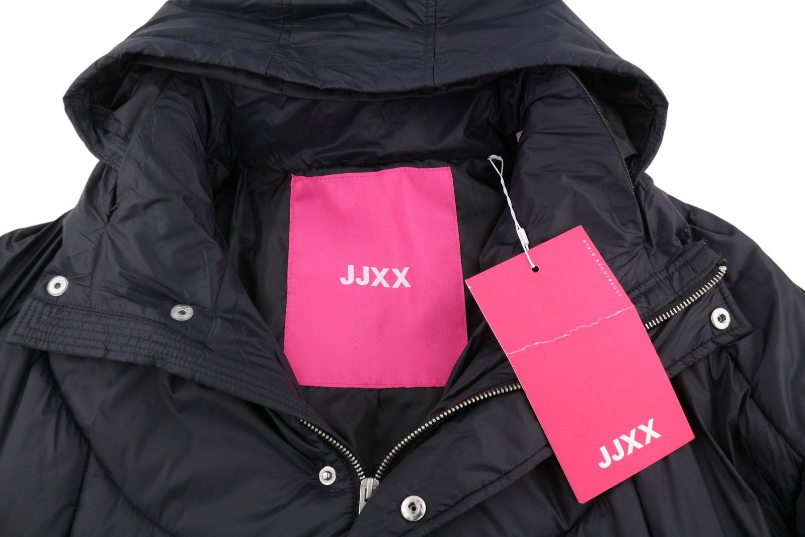 Jack & Jones SAGA NYLON QUILTED XL Black Padded Hidden Hood 88023 Size XL / US 12-14 / IT 48-50 - 6 Thumbnail