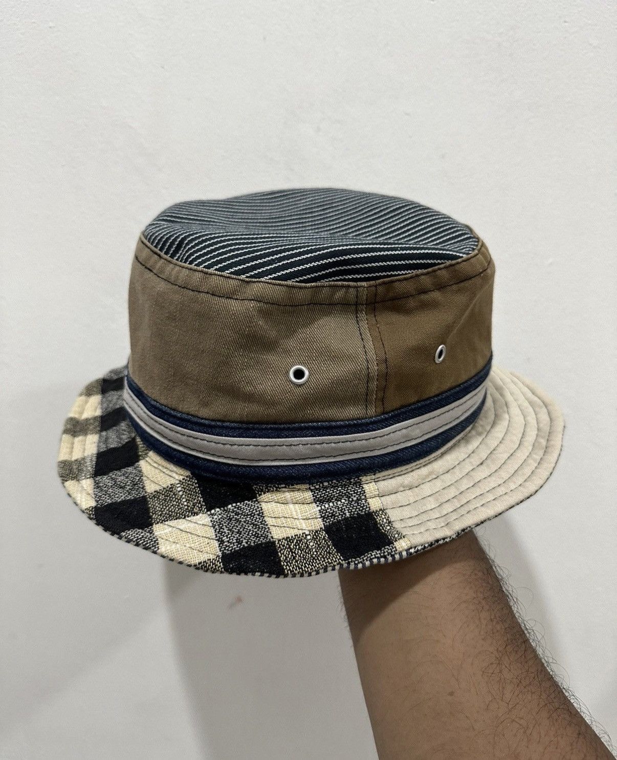 Japanese Brand VTG Patchwork Style Kapital Hat Size ONE SIZE - 4 Thumbnail