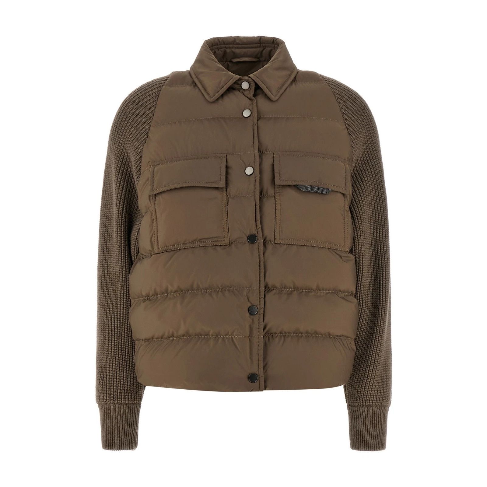 Brunello Cucinelli BRUNELLO CUCINELLI $5400 Brown Down Jacket New & Authentic ( Size M / US 6-8 / IT 42-44 - 1 Thumbnail