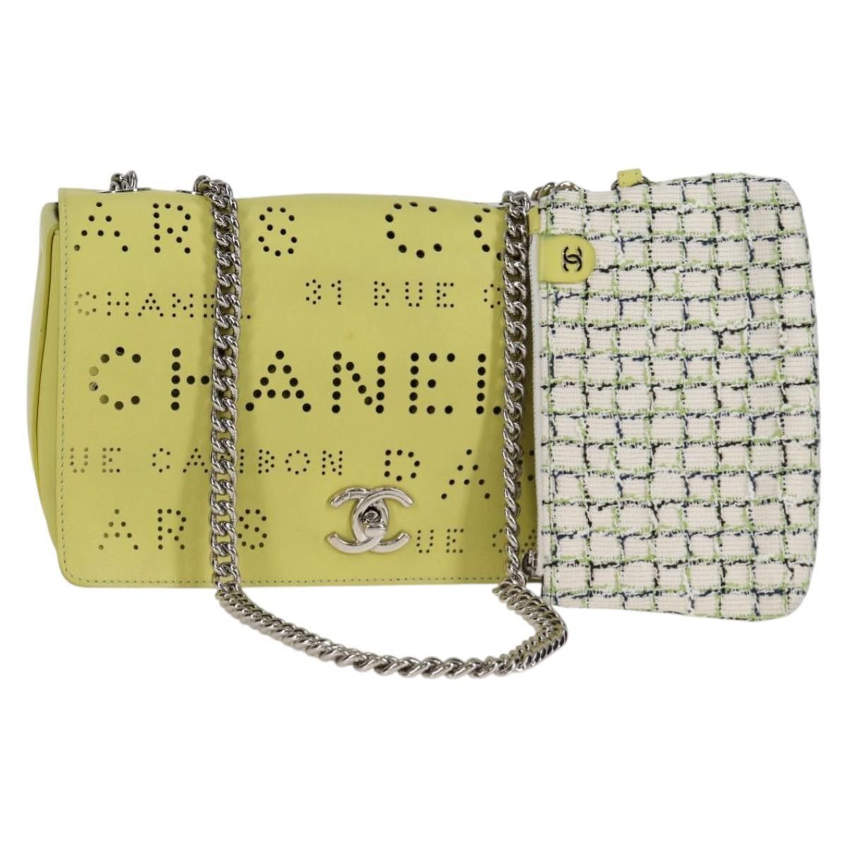 Chanel Chanel Logo Eyelets Flap Bag Perforated Calfskin Size ONE SIZE - 1 Thumbnail