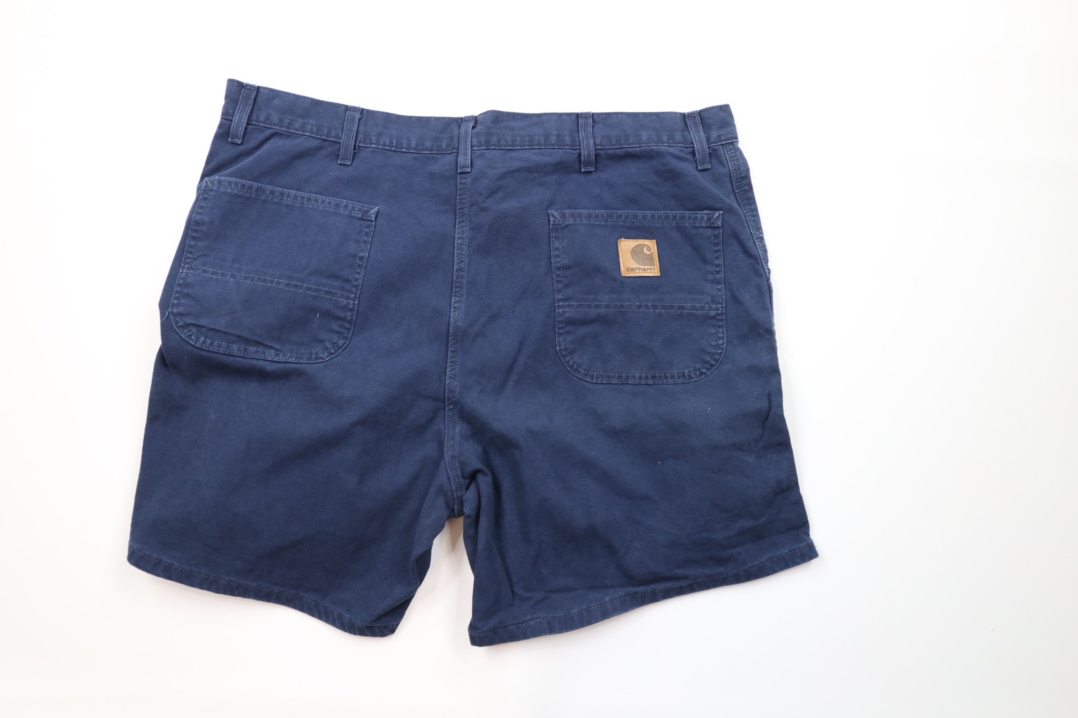 Carhartt × Vintage Vintage 90s Carhartt Above Knee Canvas Shorts Navy Blue USA Size US 44 / EU 60 - 7 Thumbnail