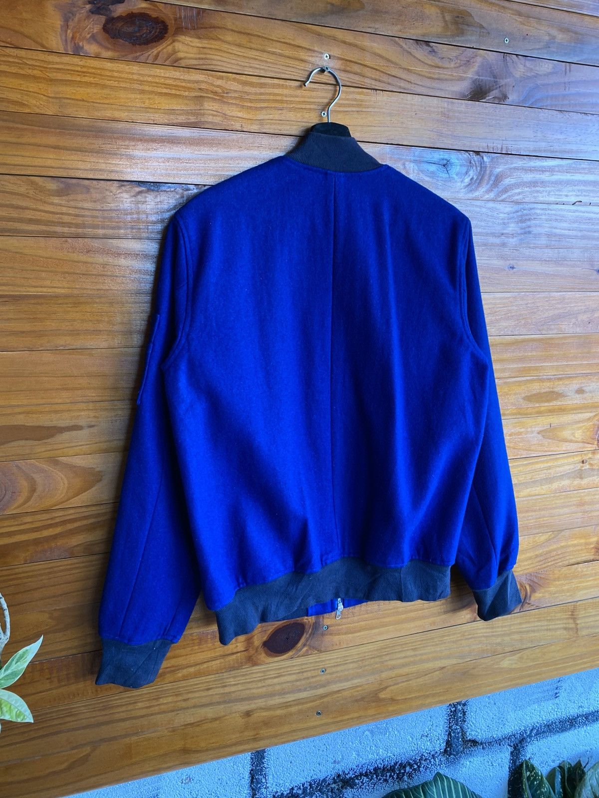 URBAN RESEARCH DOORS Urban Research Blue Wool Bomber Jacket Size 40 MA-1 Style Size US M / EU 48-50 / 2 - 13 Thumbnail