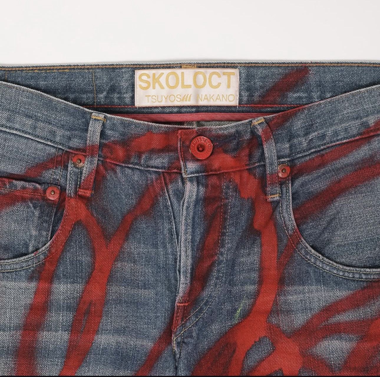 Skoloct Skoloct Hand Painted 1of1 Levi Denim Size US 32 / EU 48 - 3 Thumbnail