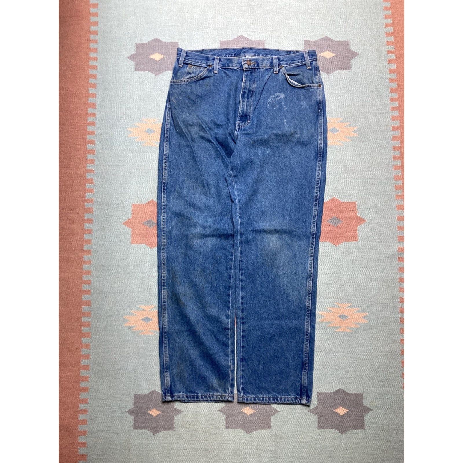 Dickies VINTAGE Dickies Jeans Men Baggy Straight 38 Regular Blue 38x32 Relaxed Workwear Y2K Skater Size US 38 / EU 54 - 5 Thumbnail