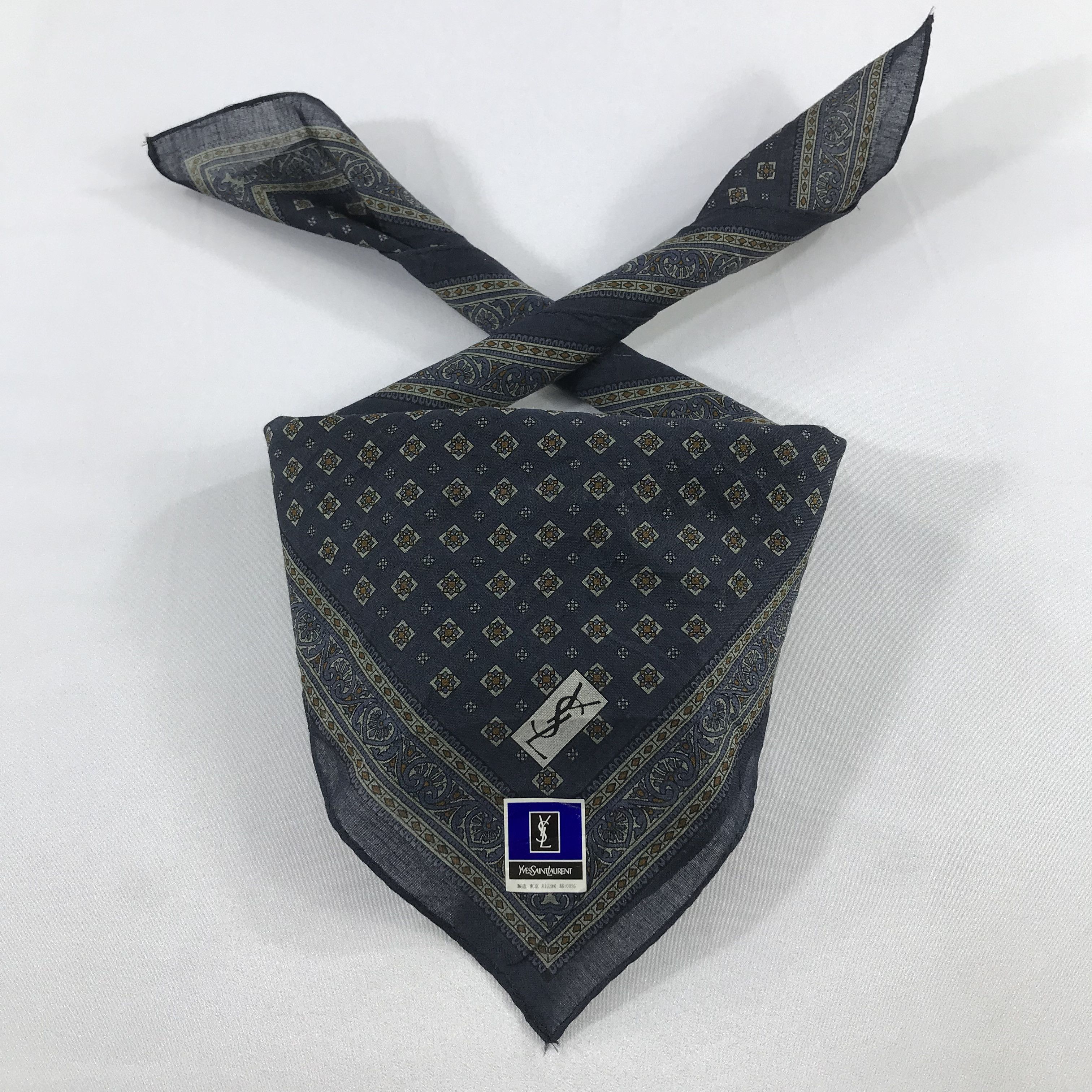 Vintage × Yves Saint Laurent Yves Saint Laurent Bandana / Handkerchief/Neckerchief -S2514 Size ONE SIZE - 4 Thumbnail