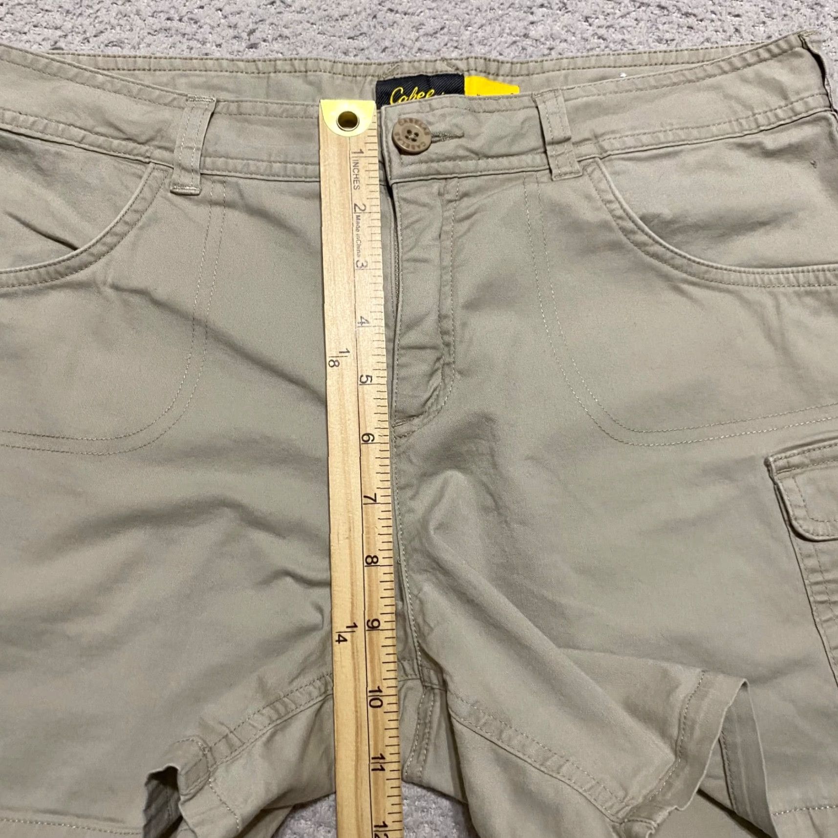 Vintage Cabela's Mens Shorts Beige Cargo Pockets Outdoor Inseam 4" 30 in Waist 8 Regular Cotton Spandex Beig Size 30" / US 8 / IT 44 - 6 Thumbnail