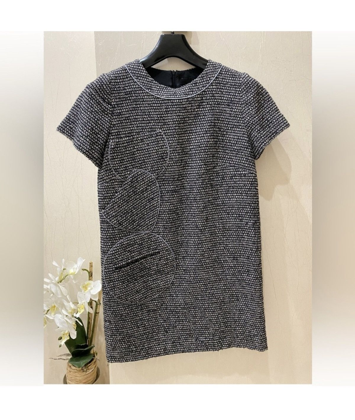 Other Chic Black and White Textured Dress Size S / US 4 / IT 40 - 1 Thumbnail