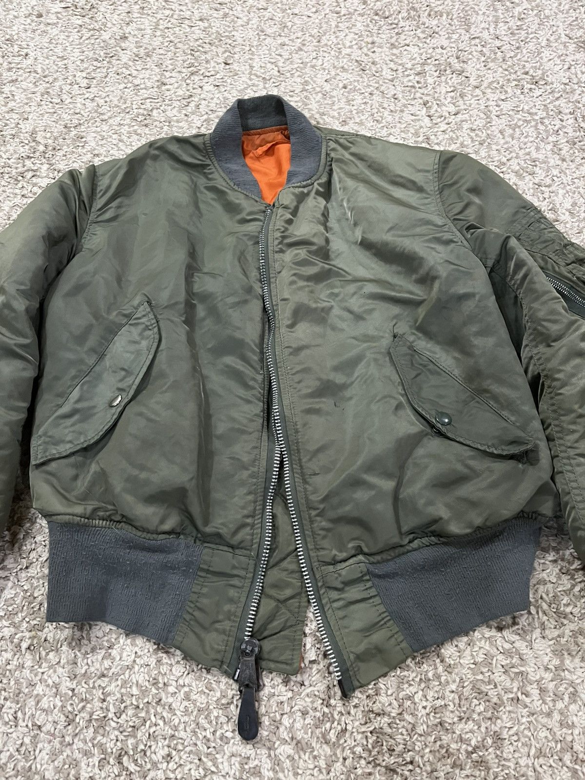 Alpha Industries 🔥 VINTAGE REVERSIBLE ALPHA INDUSTRIES MA-1 BOMBER JACKET Size US M / EU 48-50 / 2 - 2 Thumbnail