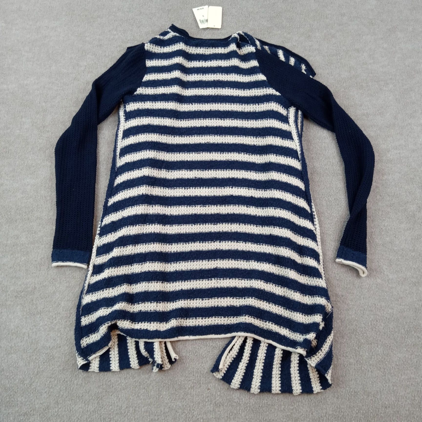 Lucky Brand Lucky Brand Blue Striped Open Front Cardigan Sweater Womens Small Size S / US 4 / IT 40 - 8 Thumbnail