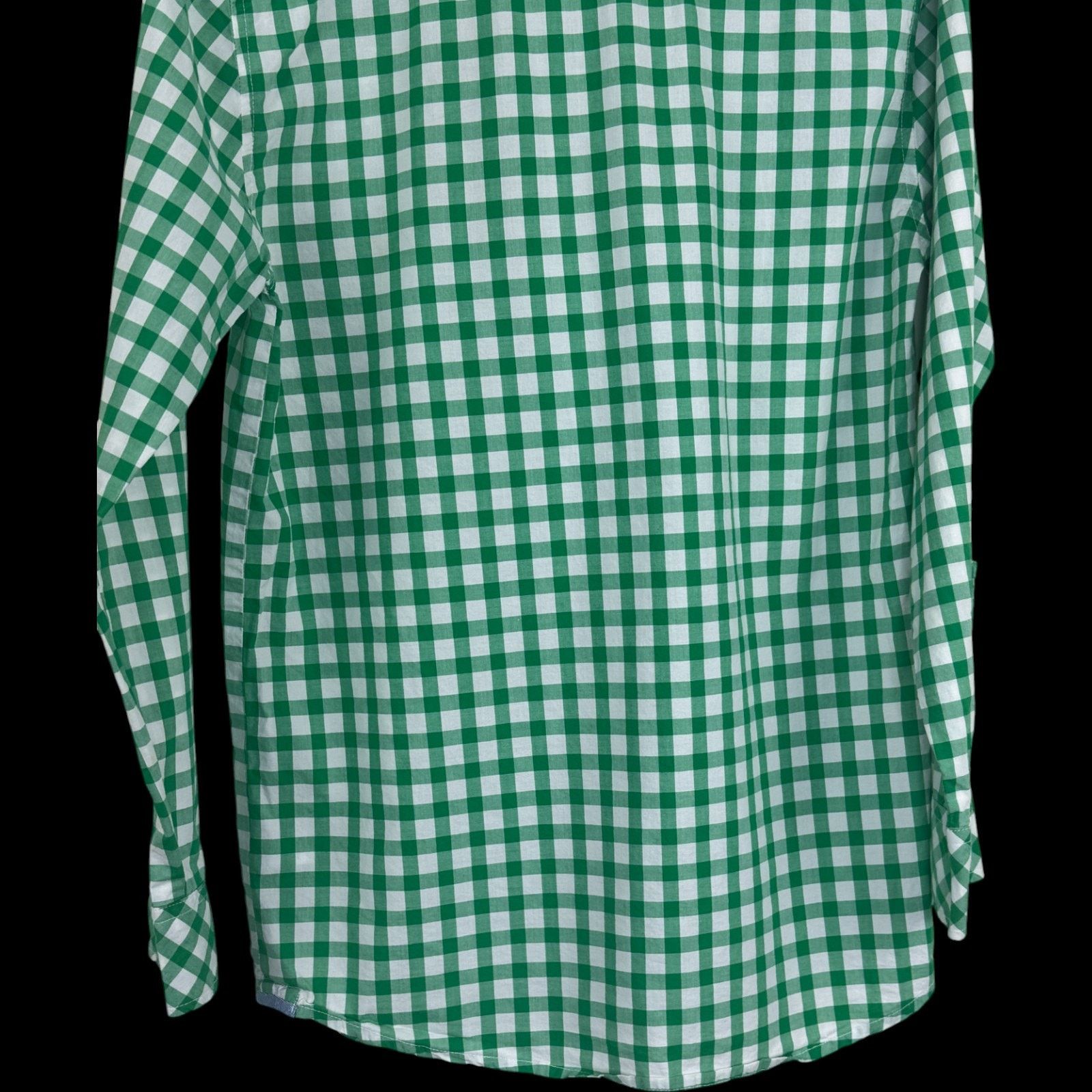 Eddie Bauer Eddie Bauer Kids XL Green White Gingham Long Sleeve Shirt Size US XL / EU 56 / 4 - 8 Thumbnail
