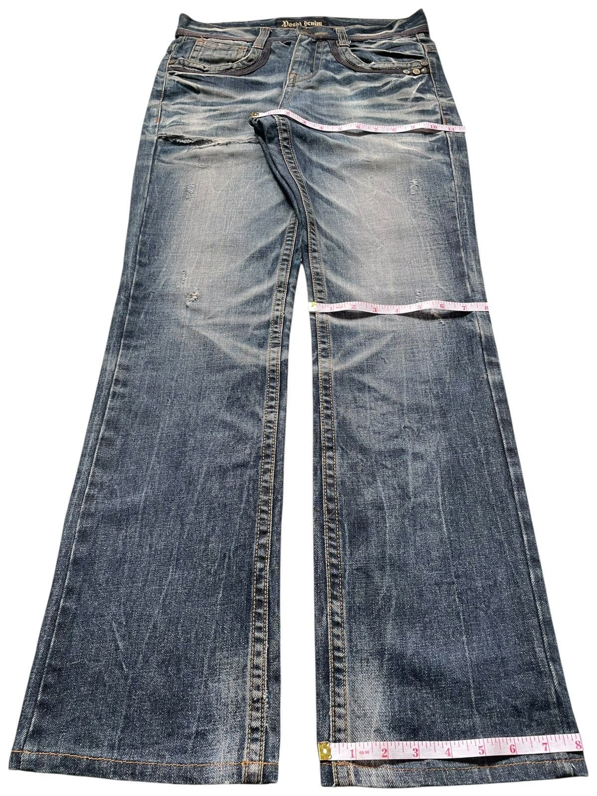 Japanese Brand Vintage Japanese Brand Clawmark Distressed Bootcut Jeans Size US 30 / EU 46 - 14 Thumbnail